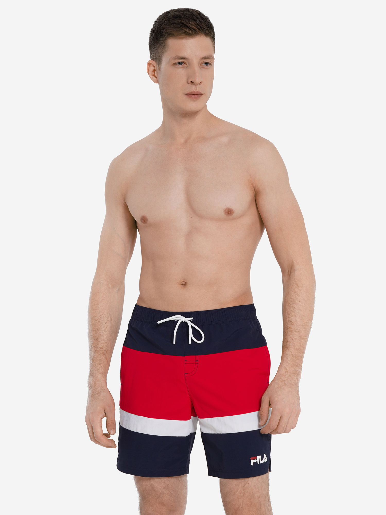 Изображение товара Мужские плавательные шорты FILA с регулируемым поясом и карманами