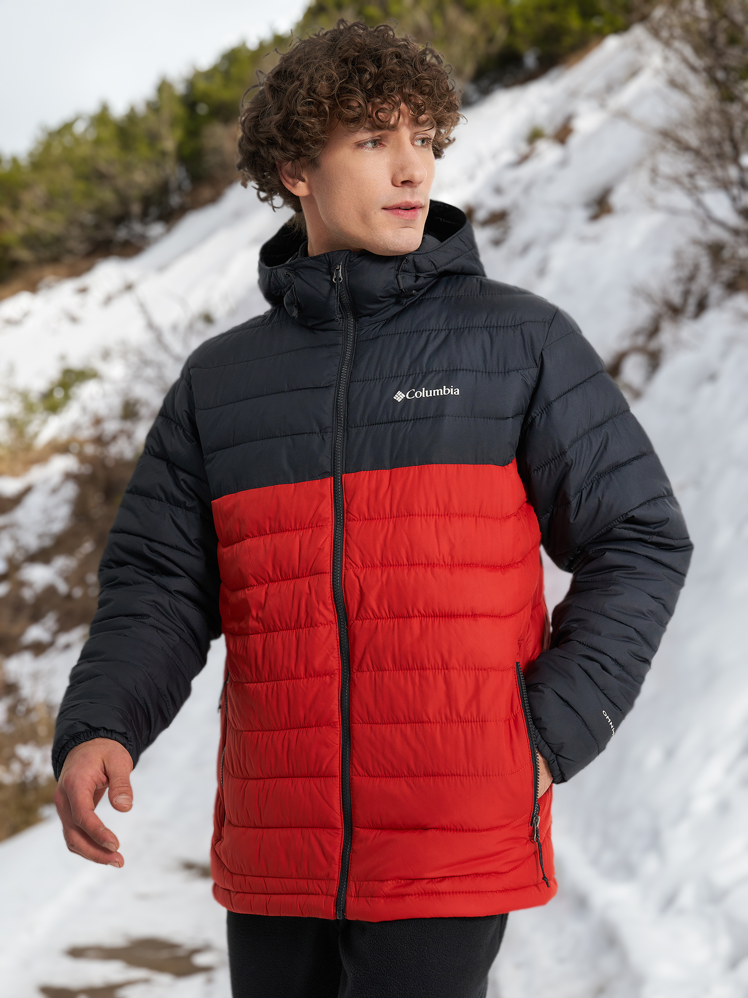

Куртка утепленная мужская Columbia Powder Lite II Hooded Jacket, Красный