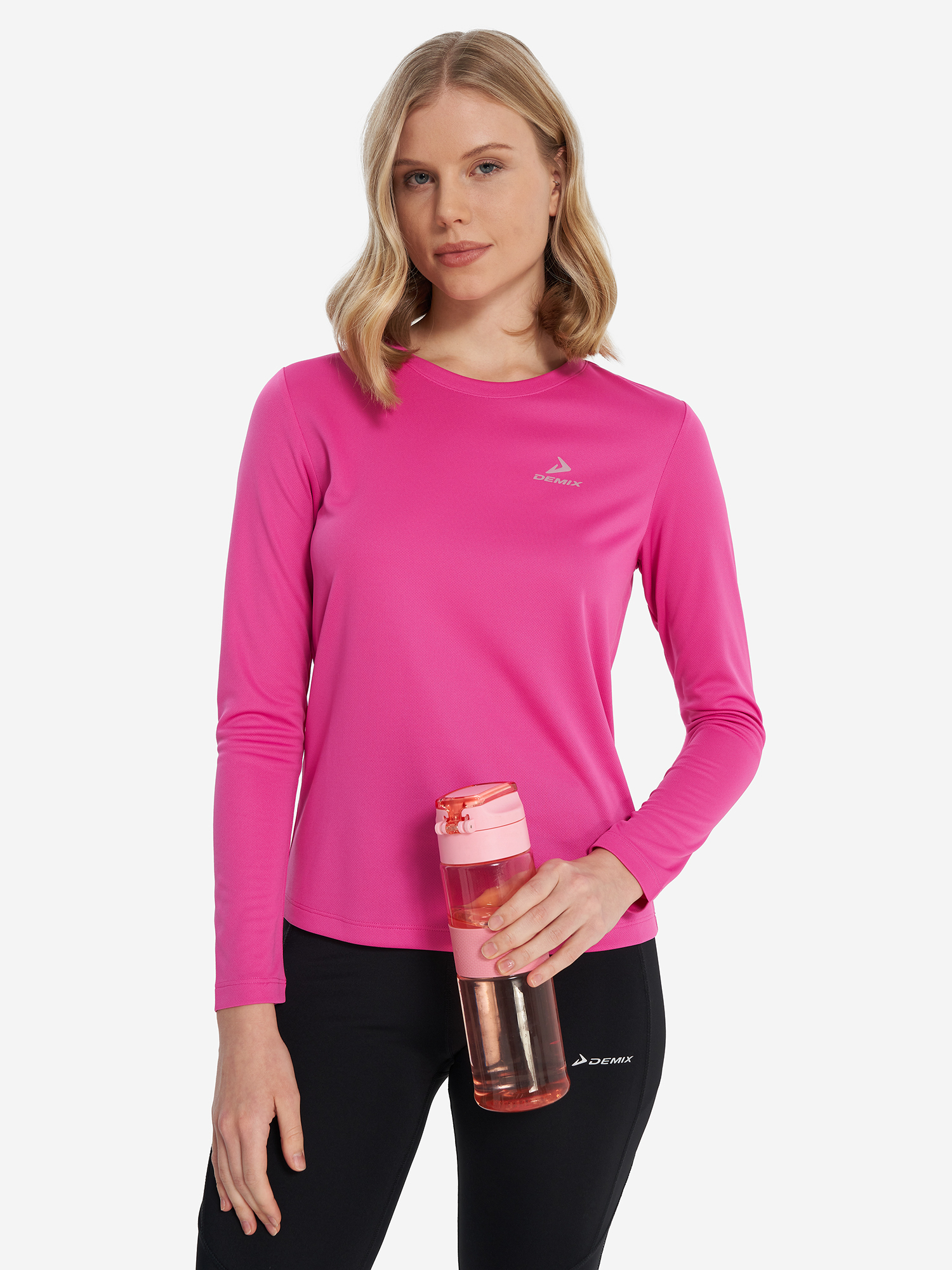 Лонгслив женский Demix, розовый, арт. 34208