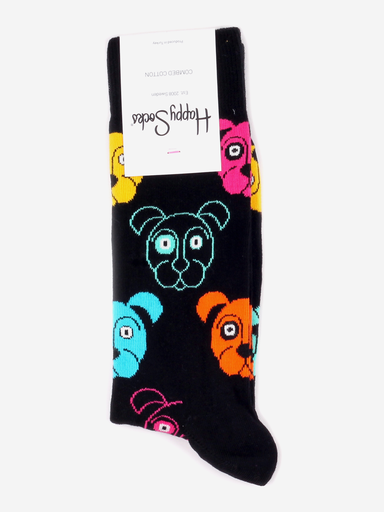 

Носки с рисунками Happy Socks, Dog Multicolor, Черный