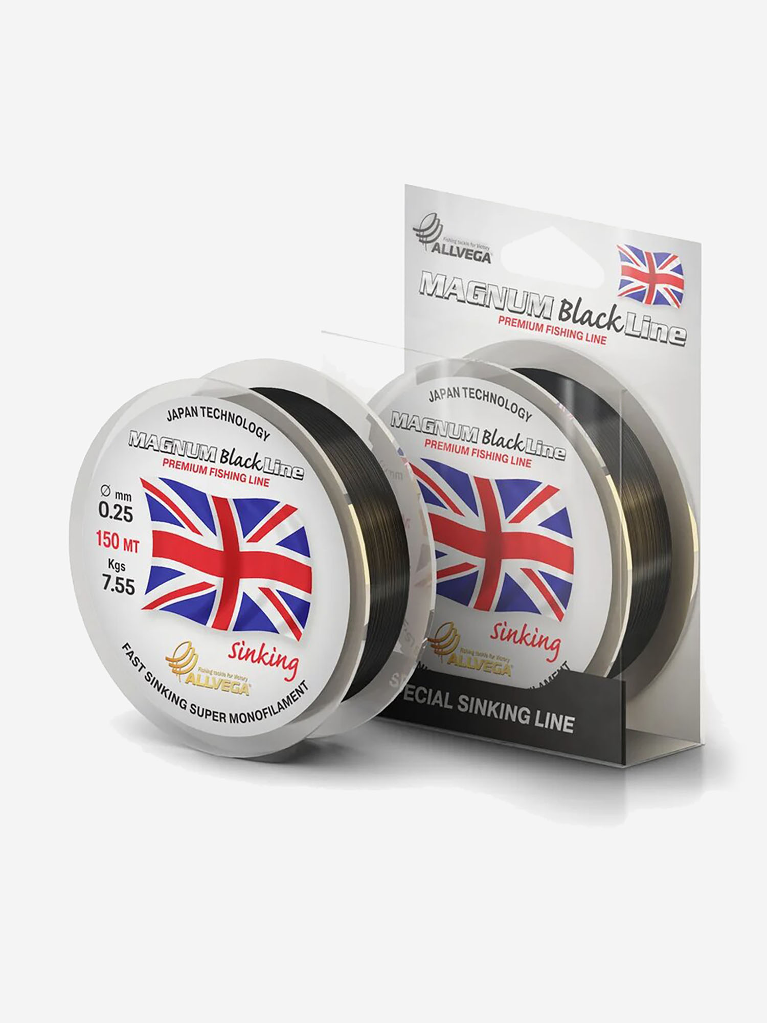 

Леска монофильная ALLVEGA "Magnum Black" 150м 0.25мм (7.55кг) черная, тонущая, Черный