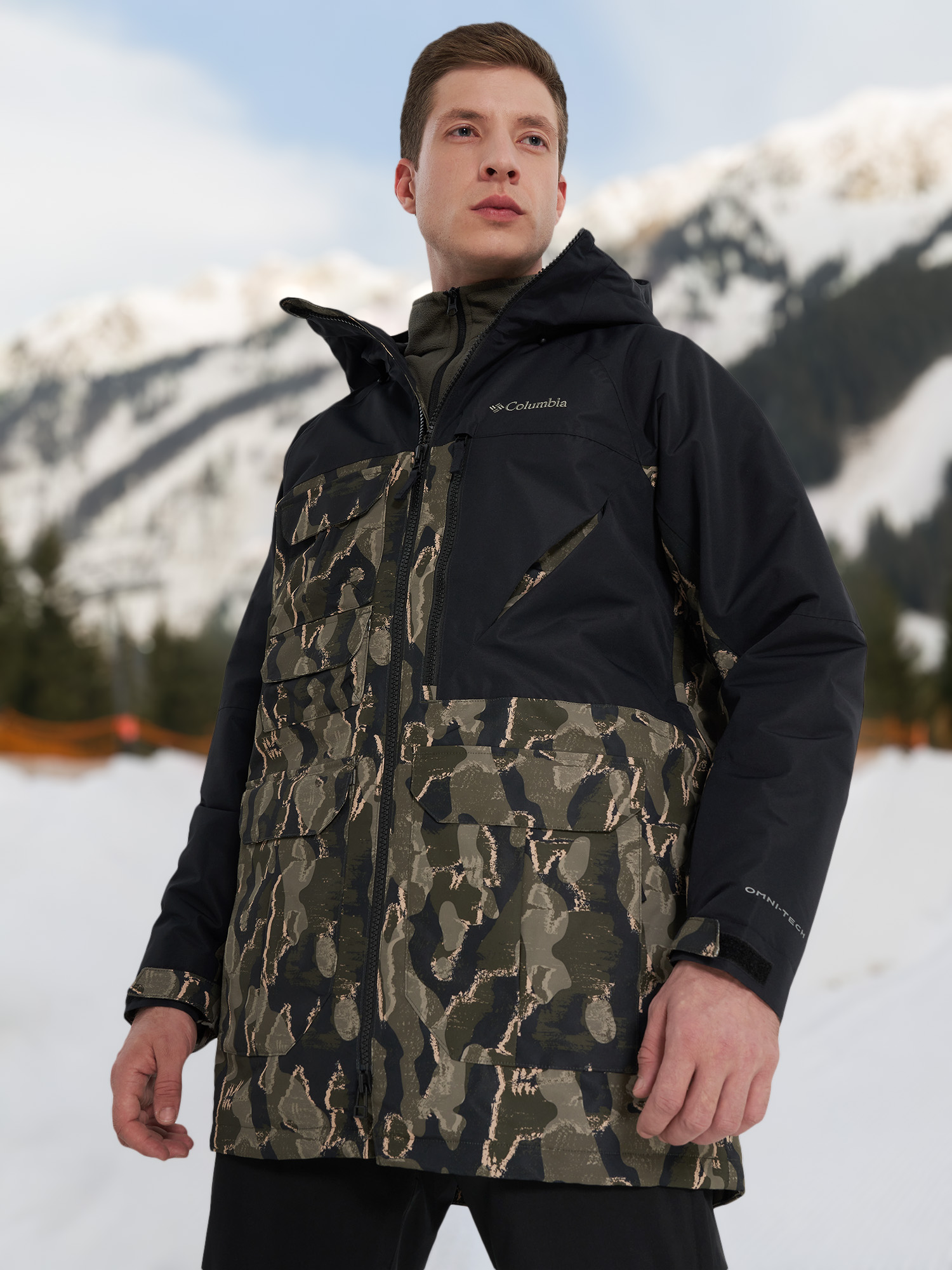 Куртка утепленная мужская Columbia Coreshot Printed Jacket, зеленый, арт. 2145121clb-366