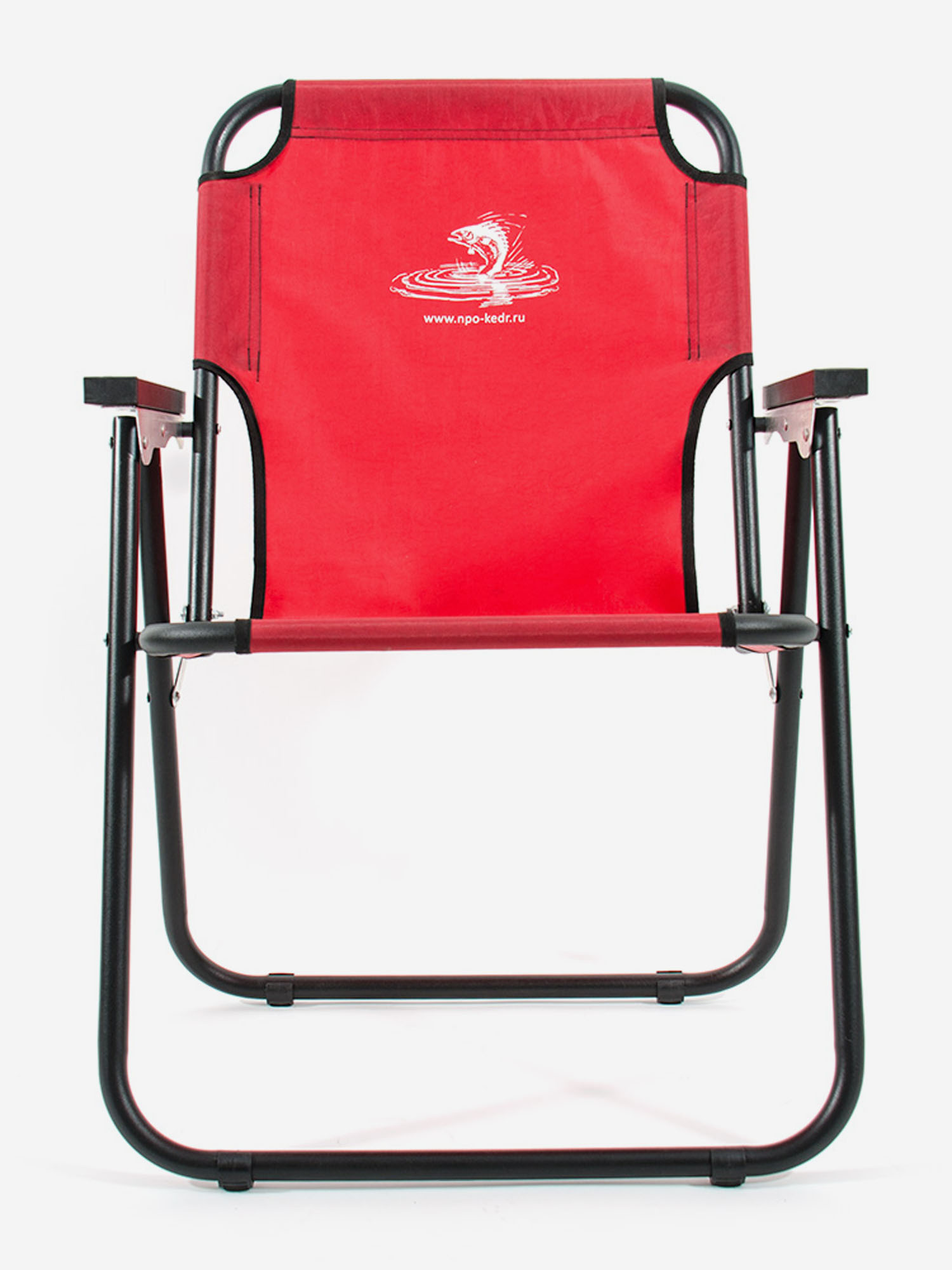 Кресло-шезлонг сталь 22 мм, красный Кедр, Красный