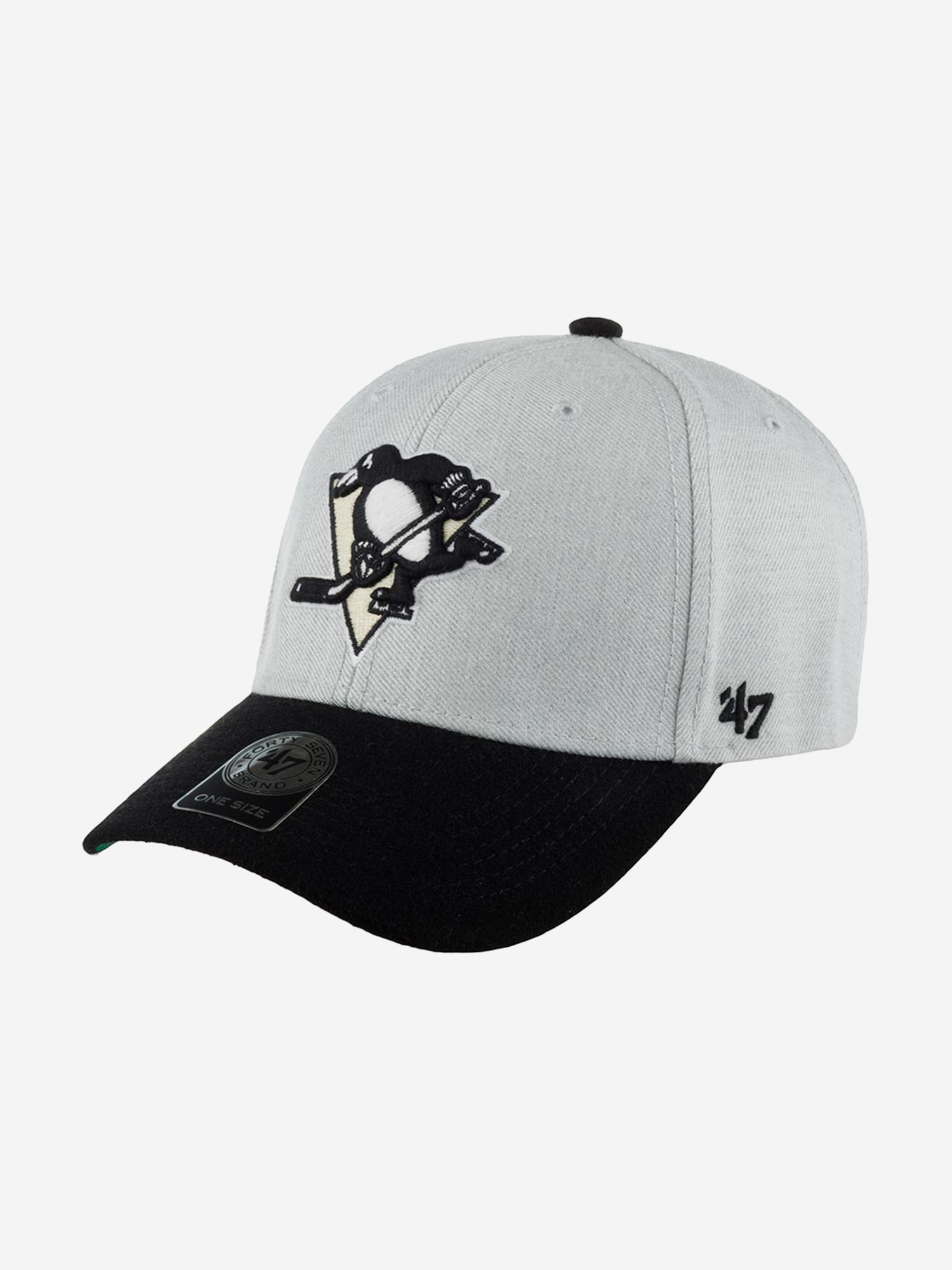 Изображение товара Бейсболка 47 BRAND H-MUNSN15WHS-GY Pittsburgh Penguins NHL унисекс всесезонная