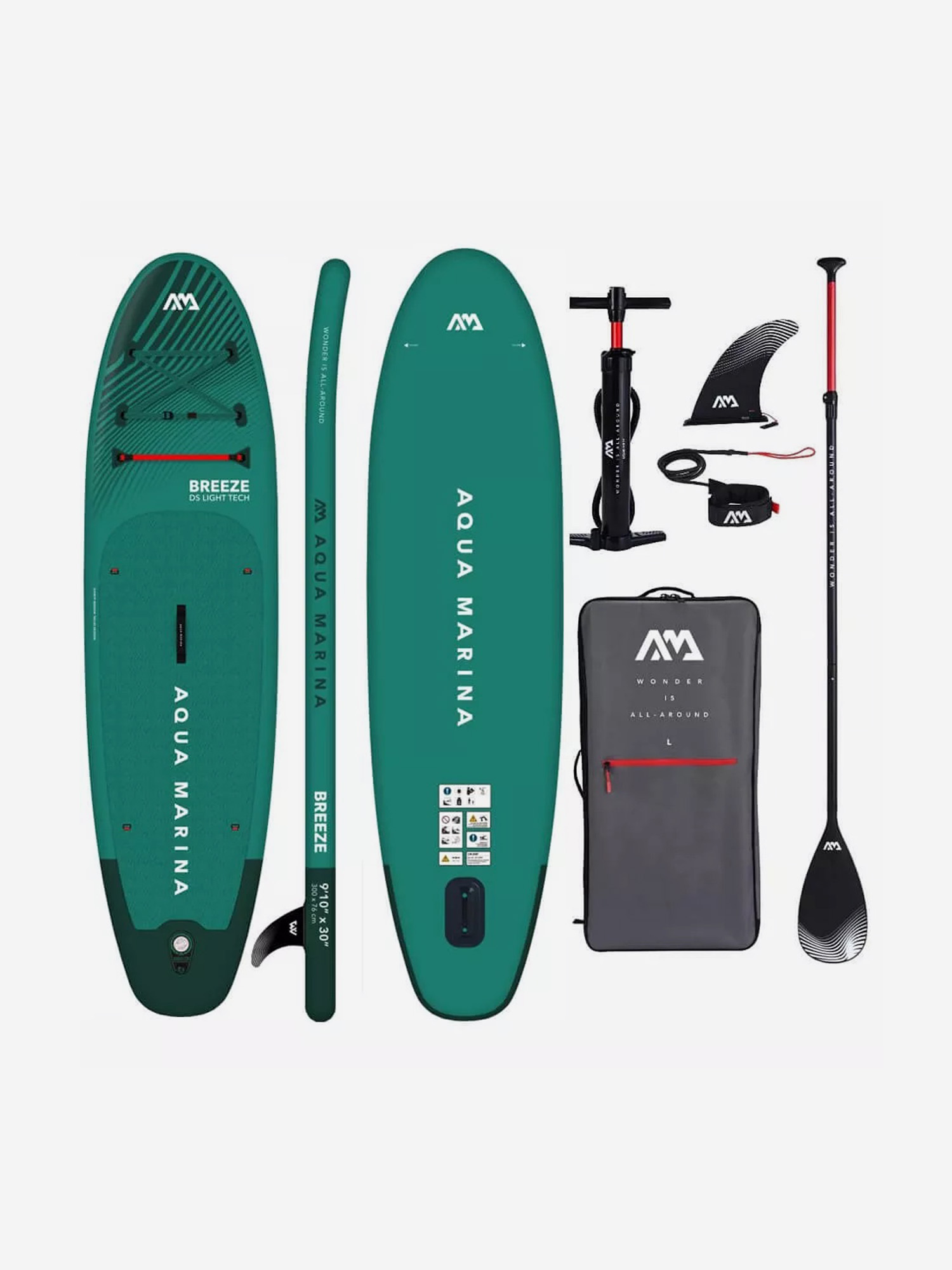 

Доска SUP надувная Aqua Marina Breeze (Silver Tree) 9'10" S24, Зеленый