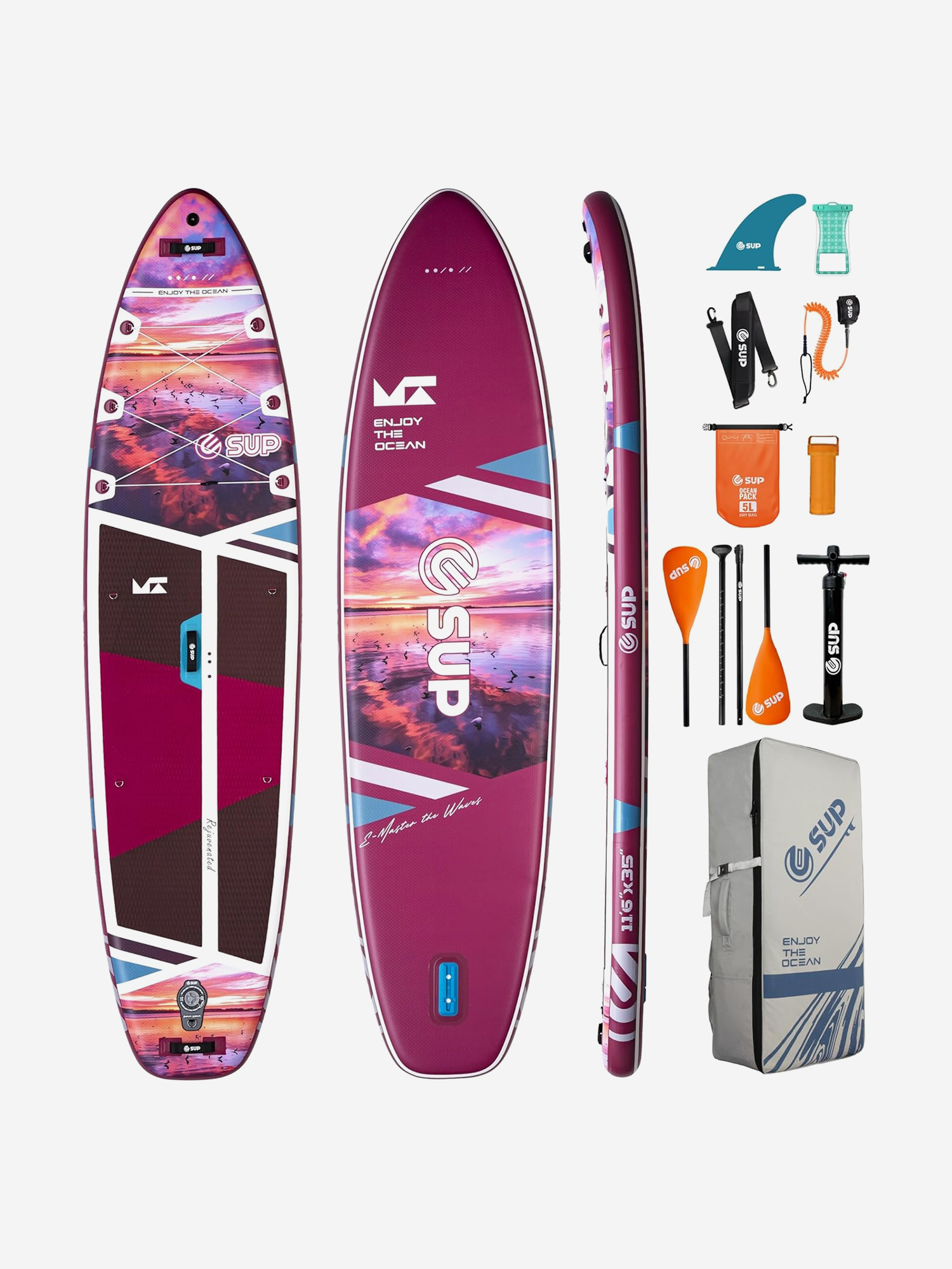Изображение товара Надувной SUP доска Viva Magenta 11'6" 351×89×15 см универсальная