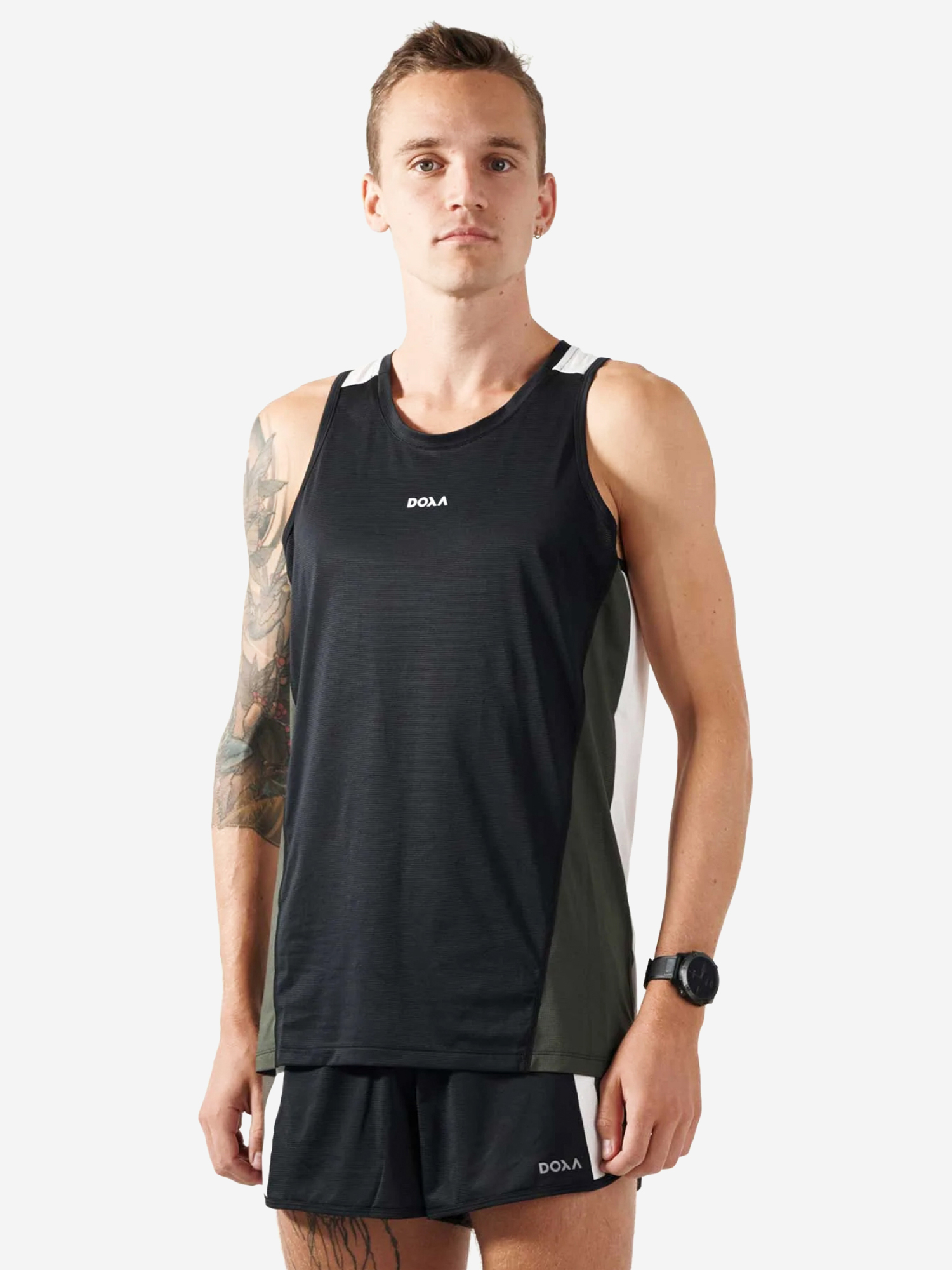 Майка для мужчин DOXA Run Santos Singlet Unltd, Черный