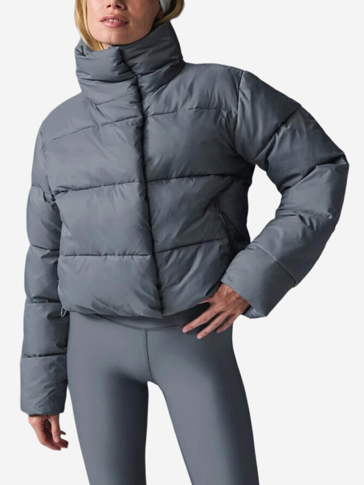 Изображение товара Женская утепленная куртка Alo Yoga Gold Rush Puffer Серый зимняя демисезонная