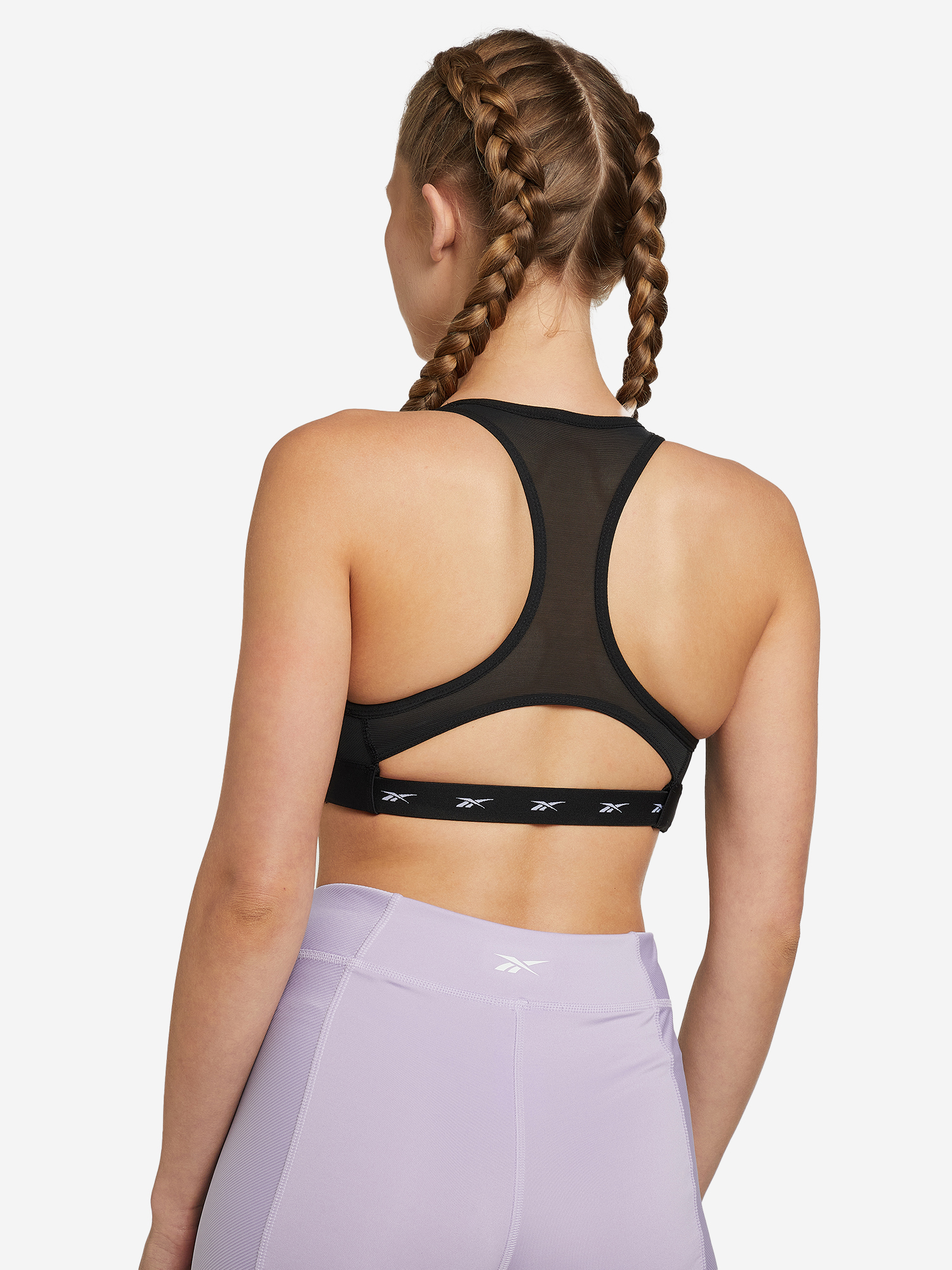 Спортивный топ бра Reebok Lux Vector Racer Bra, Черный H51844R00-, размер RUS 44 | EUR S - фото 2