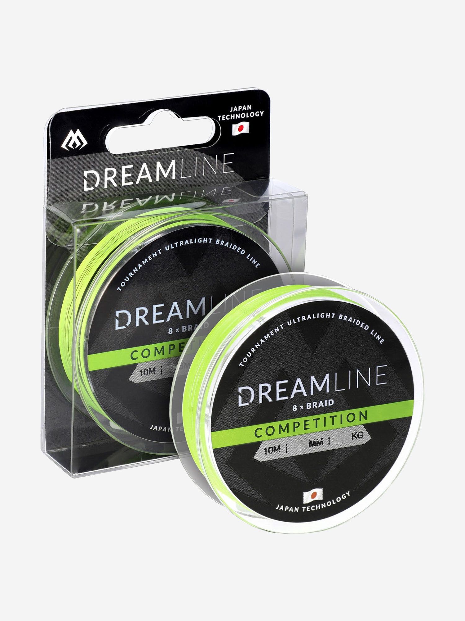 

Плетеный шнур Mikado DREAMLINE Competition 0.08 fluo green (10 м) - 6.91 кг., Зеленый