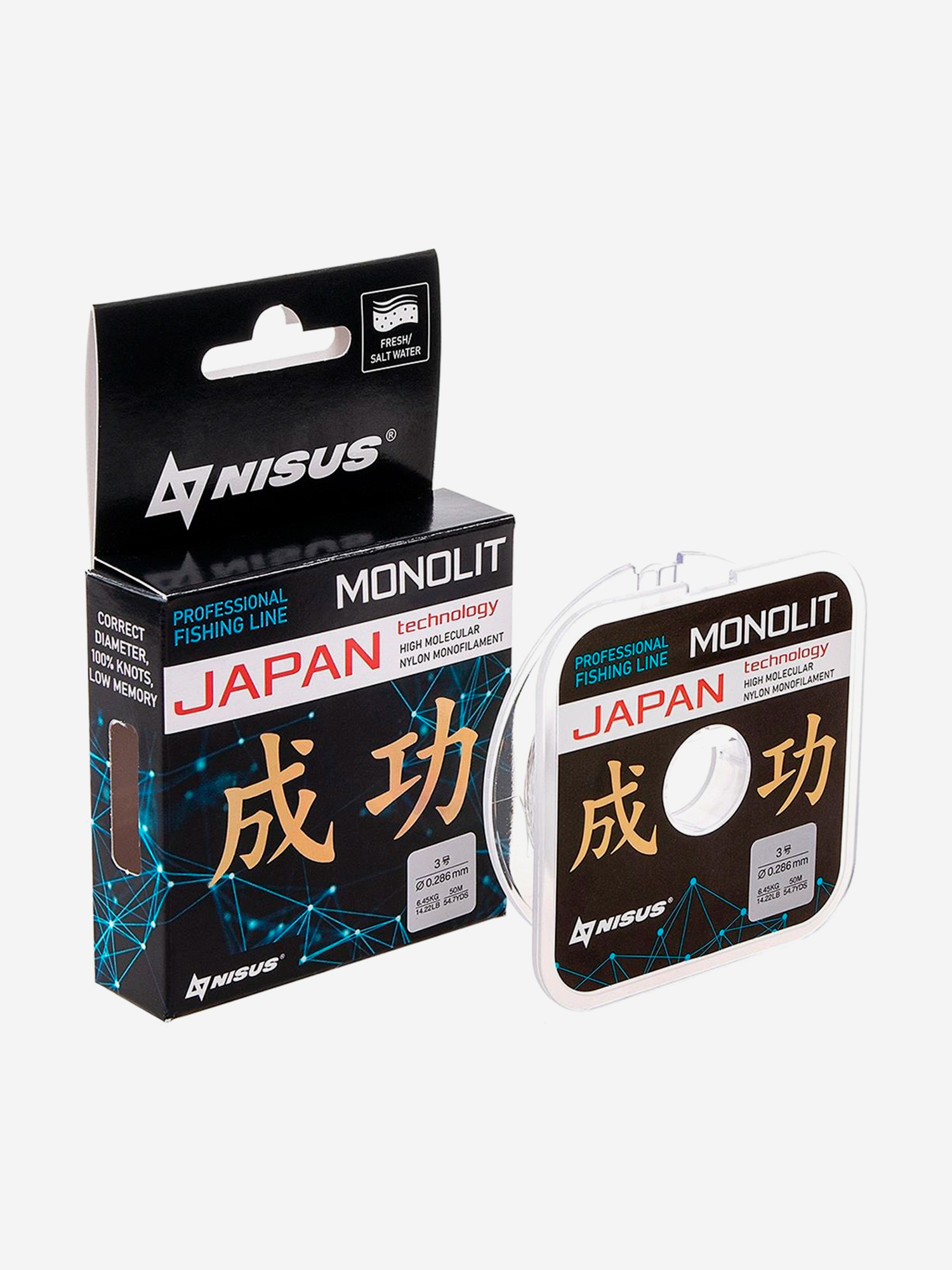 

Леска для рыбалки Nisus MONOLIT Nylon 0,286мм, 50м, 6,45кг, прозрачный, Серый