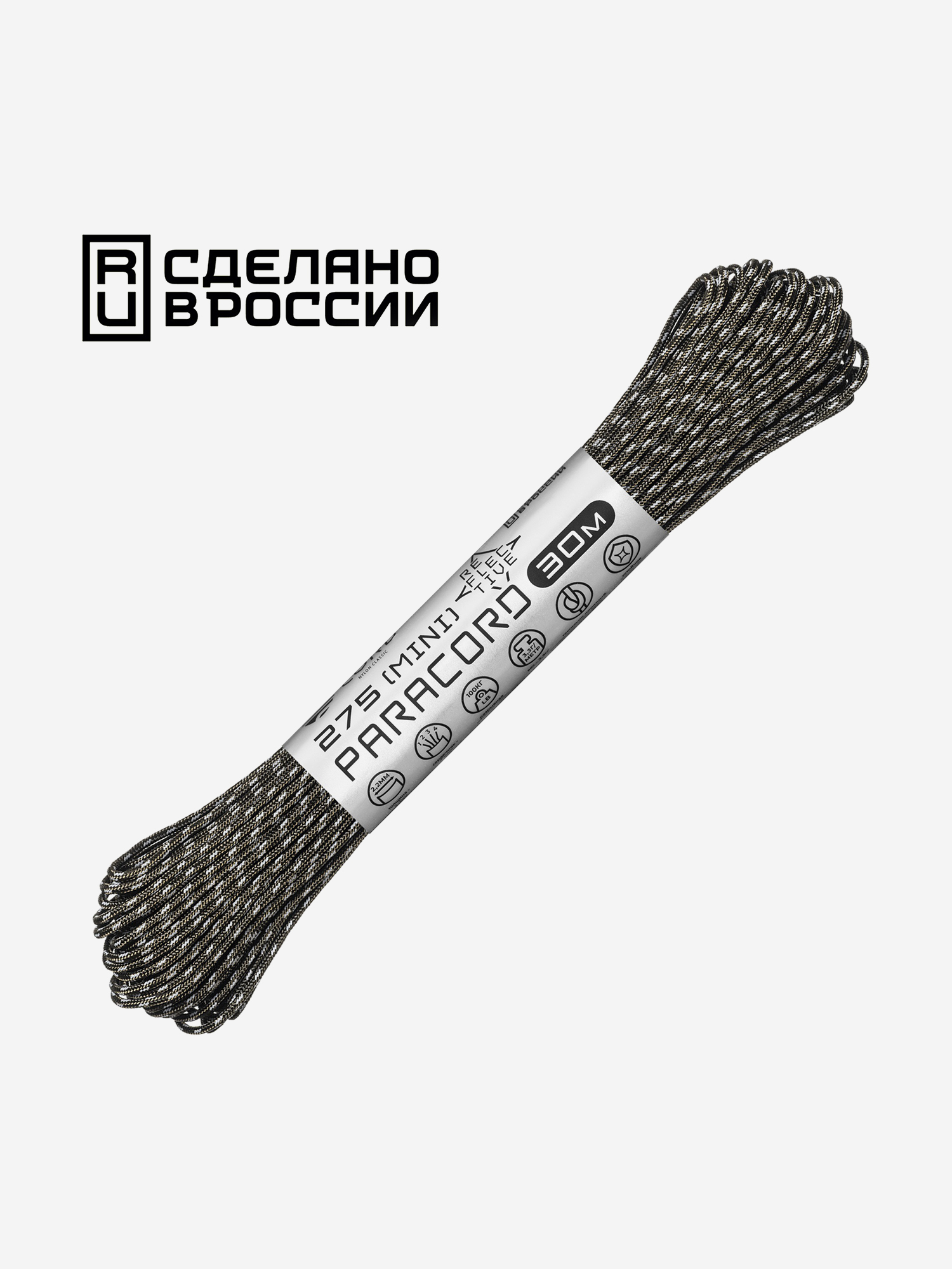 

Паракорд 275 (мини) CORD nylon 30м RUS световозвращающий (khaki), Зеленый