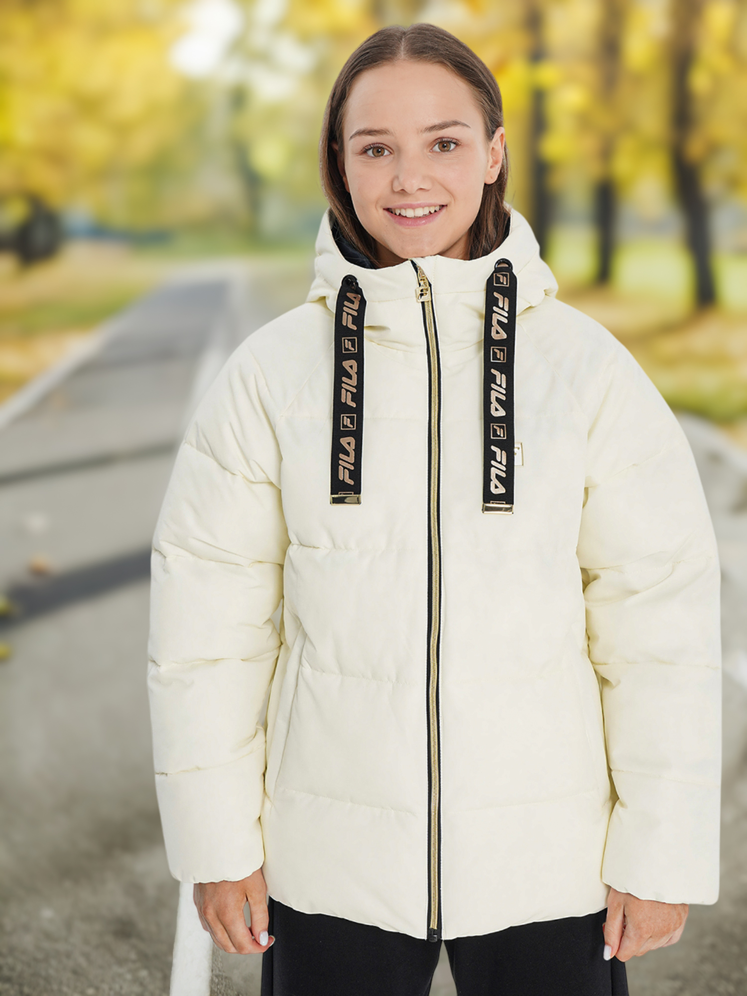 

Пуховик для девочек FILA, Бежевый