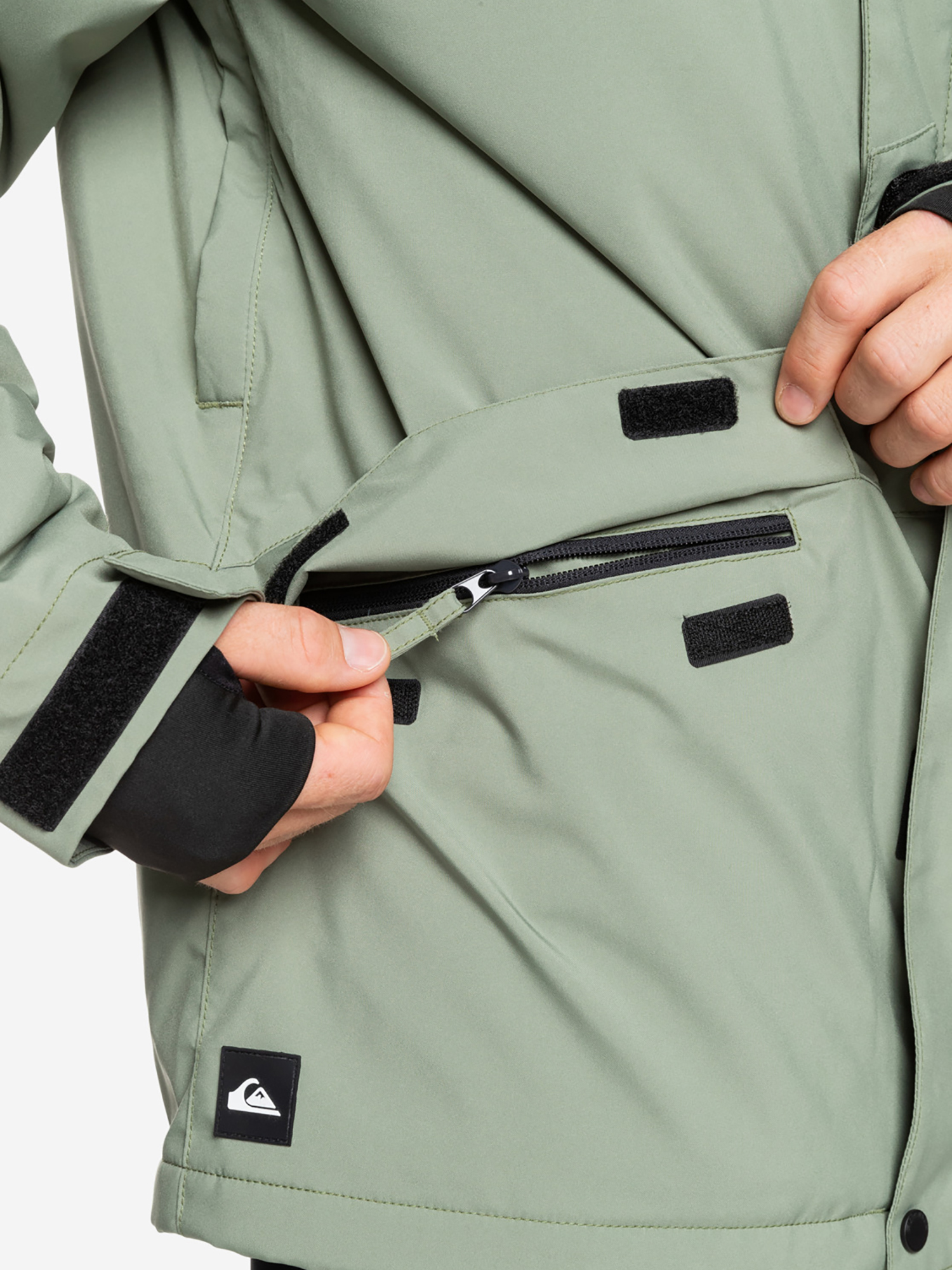фото Куртка утепленная мужская quiksilver mission solid, зеленый