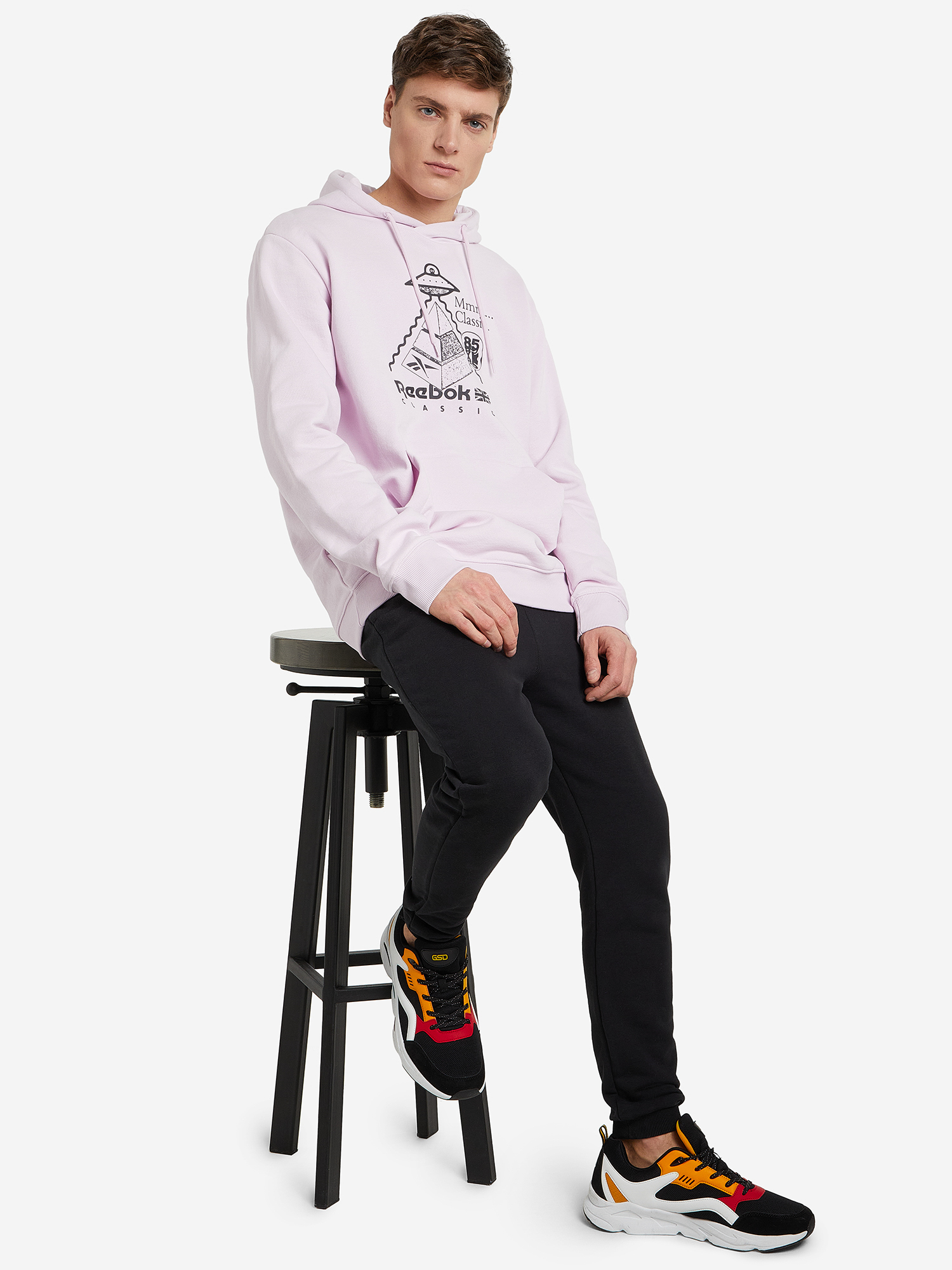фото Худи мужское reebok skate hoodie, мультицвет