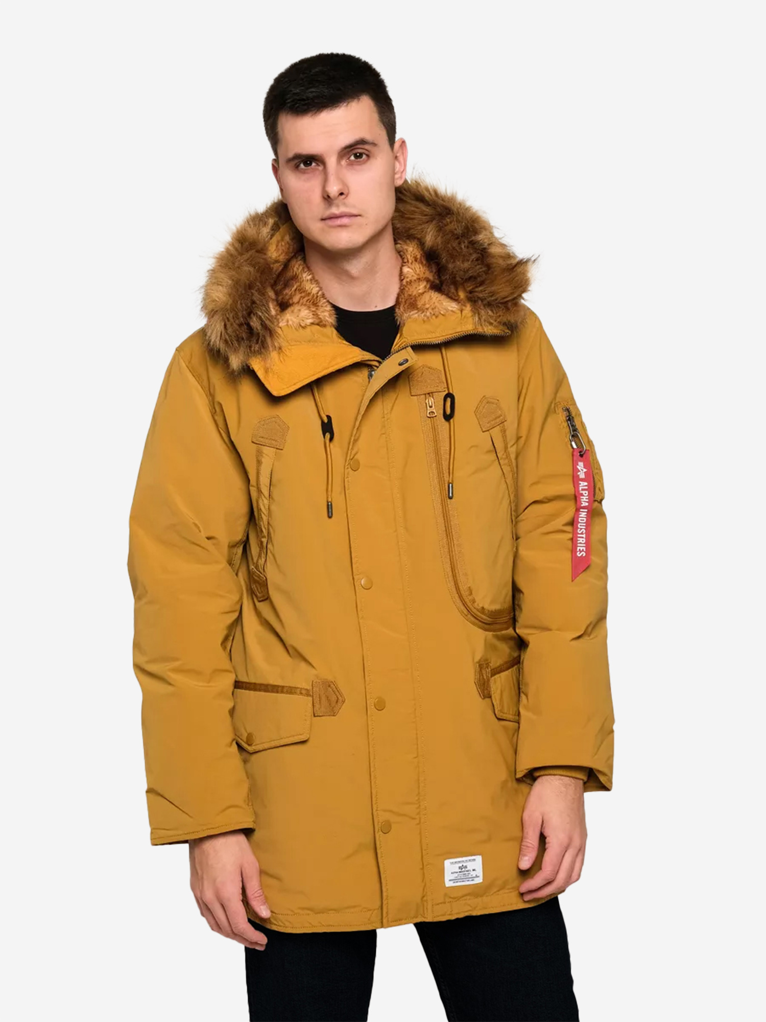 Парка утеплённая пуховая мужская N-3B Alpine Gen II Alpha Industries, Желтый MJN53501WDSJA4R-T, размер 46 - фото 2