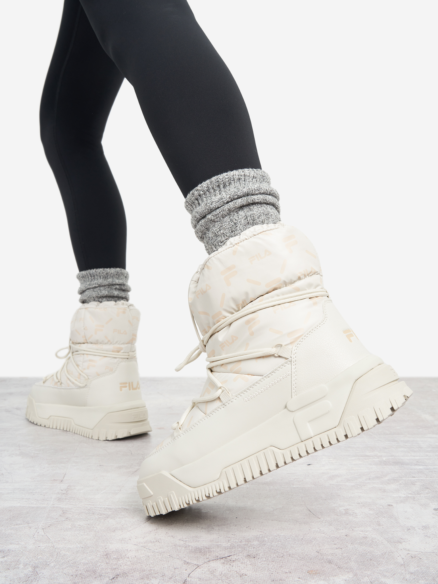 Дутики женские FILA Powder, бежевый, арт. 18925