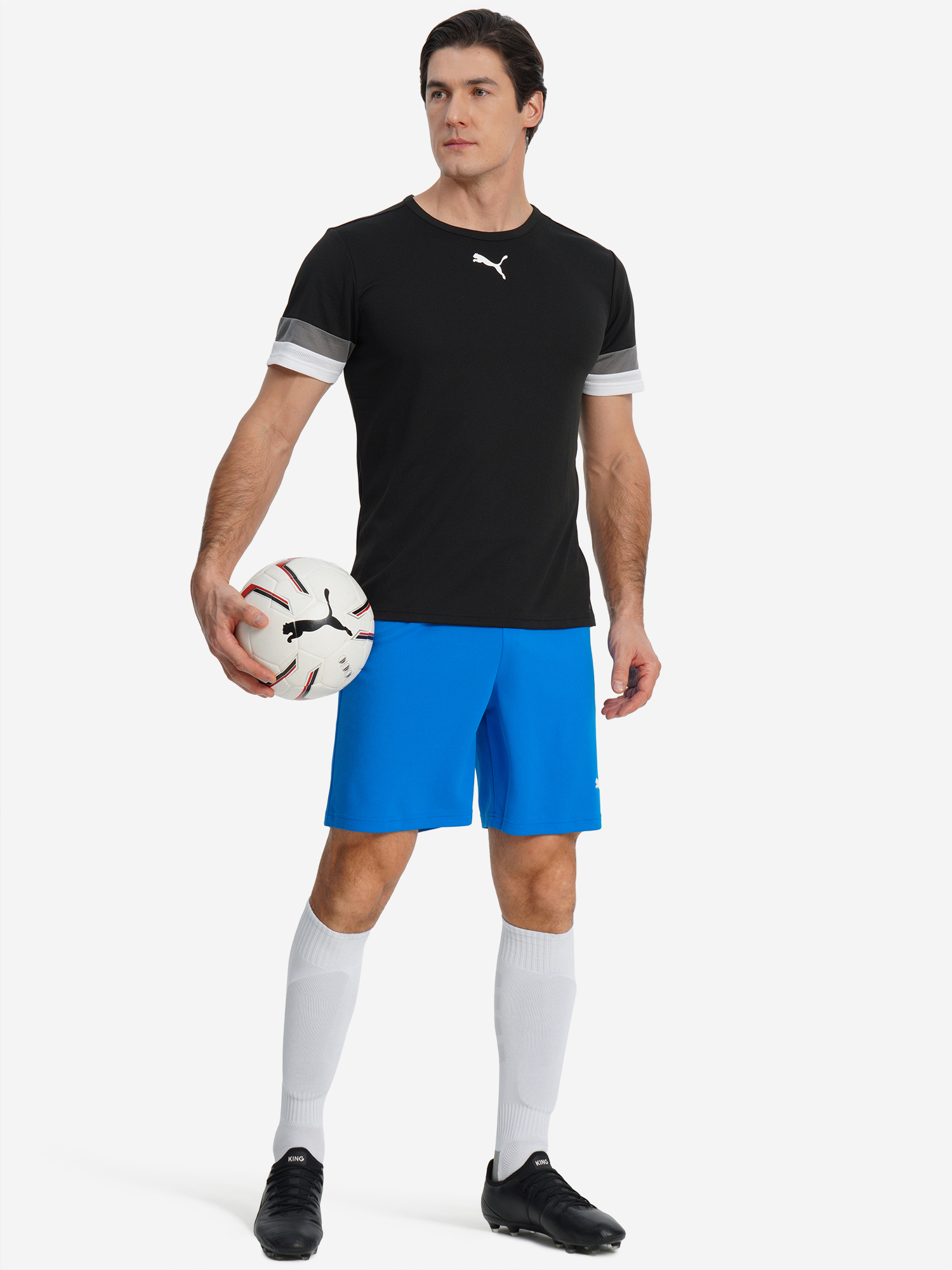 Шорты мужские PUMA Teamrise, Голубой 4
