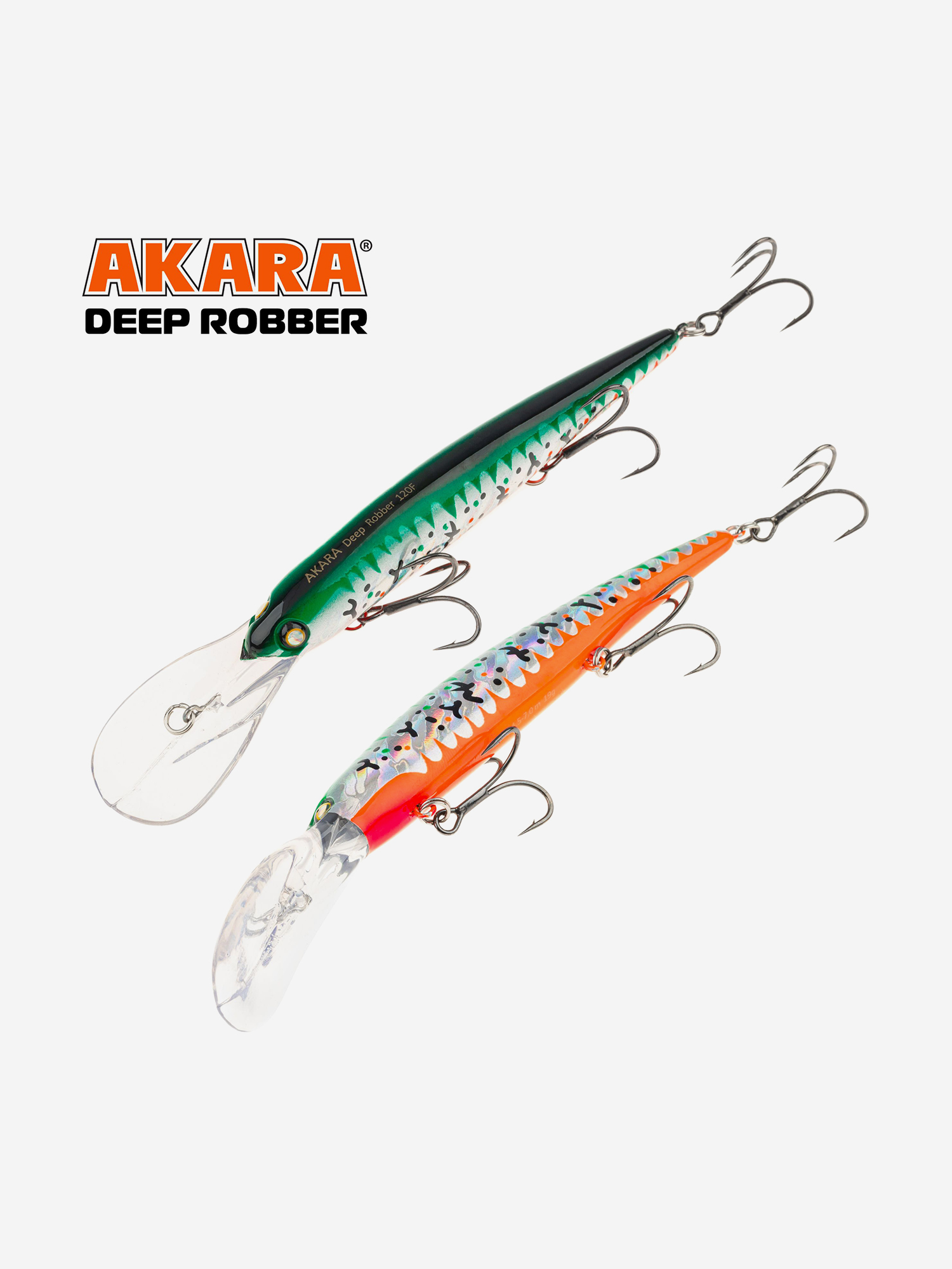 Изображение товара Воблер Akara Deep Robber 120F минноу плавающий для троллинга на щуку, судака, сома 19гр A296