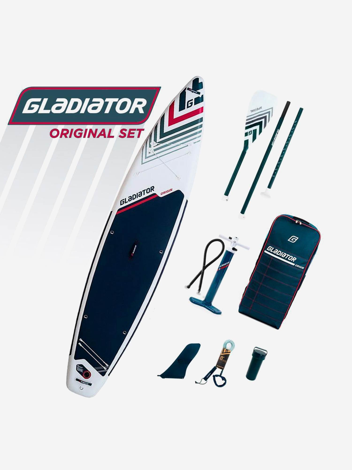 

Надувная SUP доска Gladiator ORIGIN 12'6" T SC Original Set, Белый