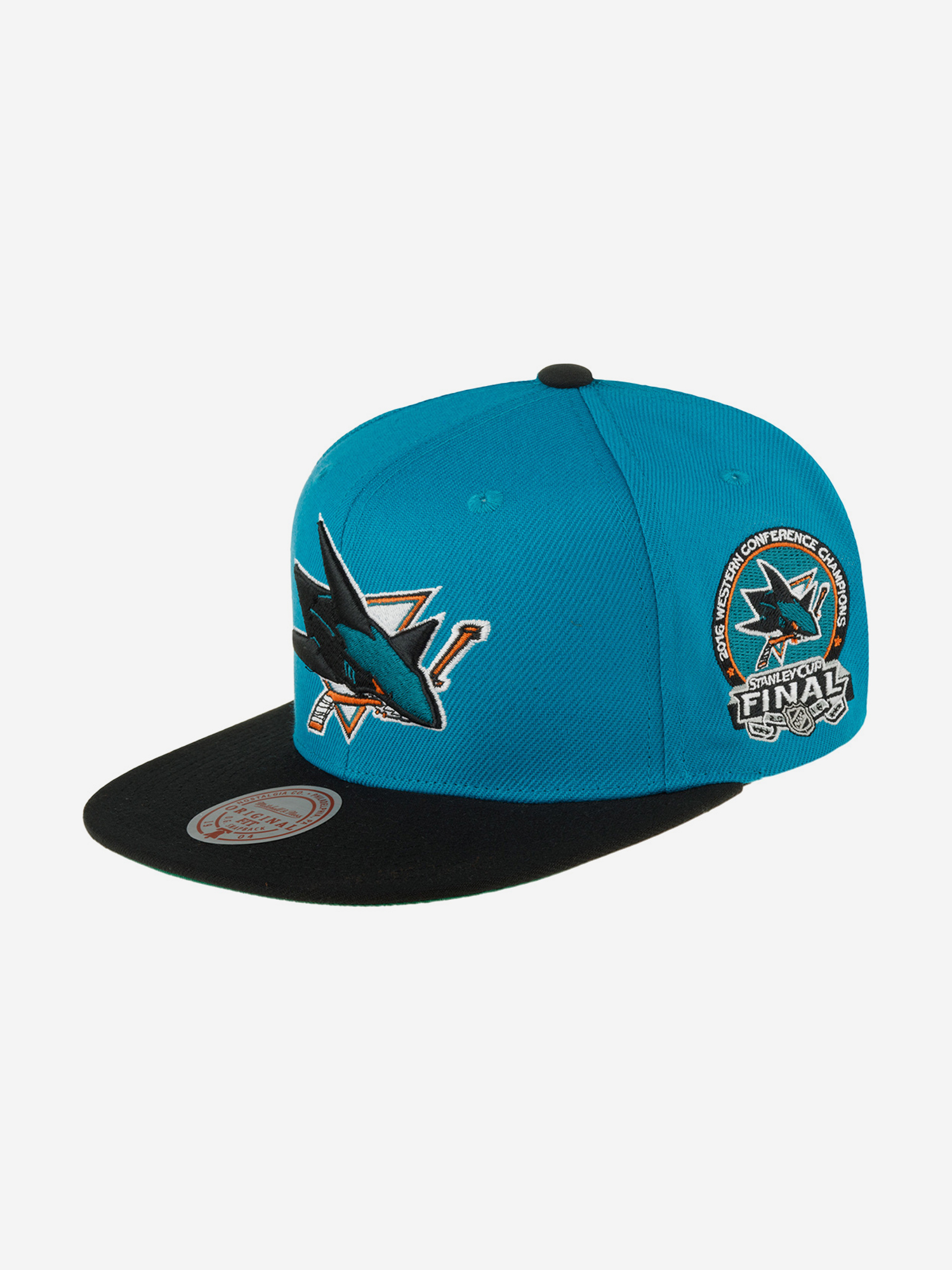 Бейсболка с прямым козырьком MITCHELL NESS 6HSSLR22462-SJSTLBK San Jose Sharks NHL (голубой), Голубой 59-283XDOXM4K-33, размер Без размера - фото 1