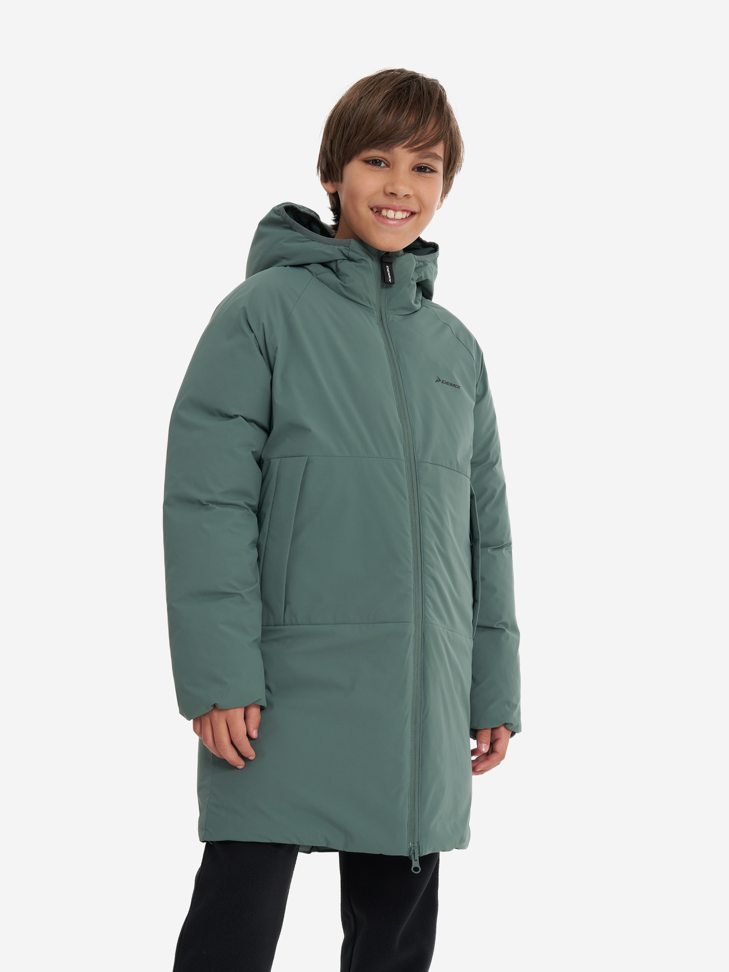 Пуховик Demix для мальчиков, зеленый, арт. 19006