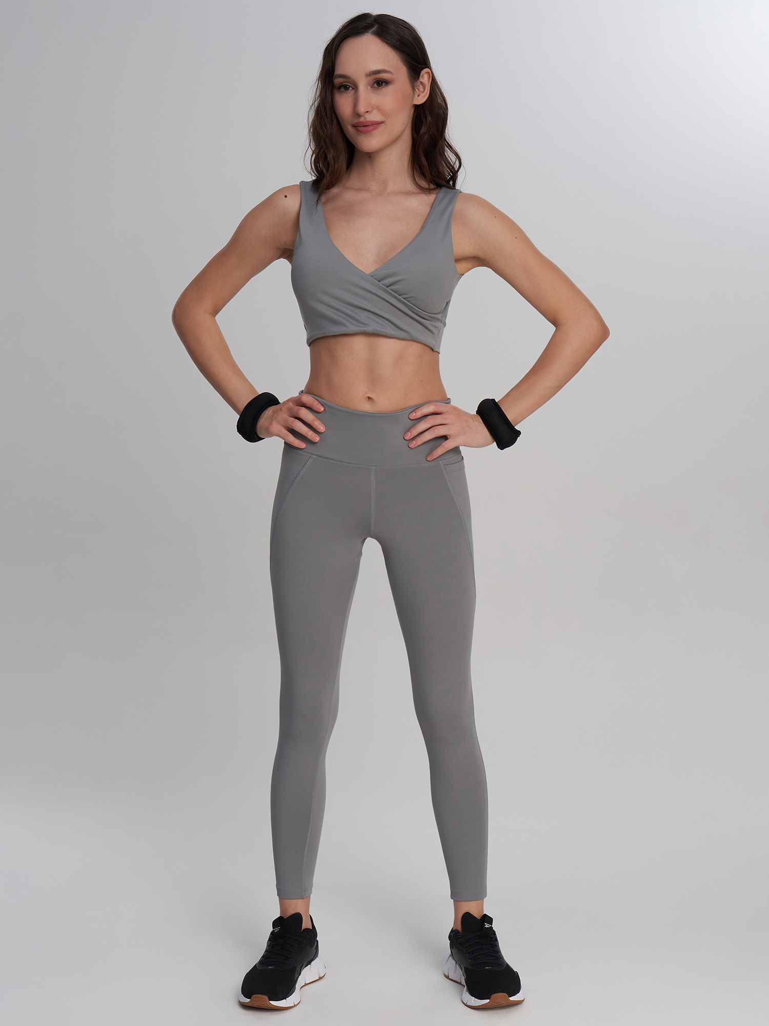 Топ бра спортивный Reebok Lux, Серый 4