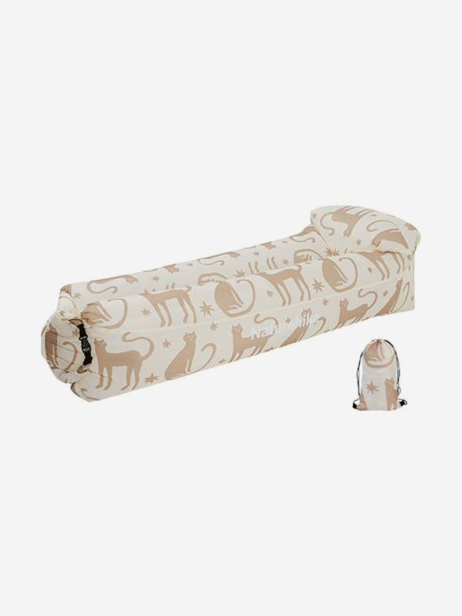 Изображение товара Надувной диван Naturehike NH20FCD06 с подушкой, бежевый с котами, 180х70х52 см