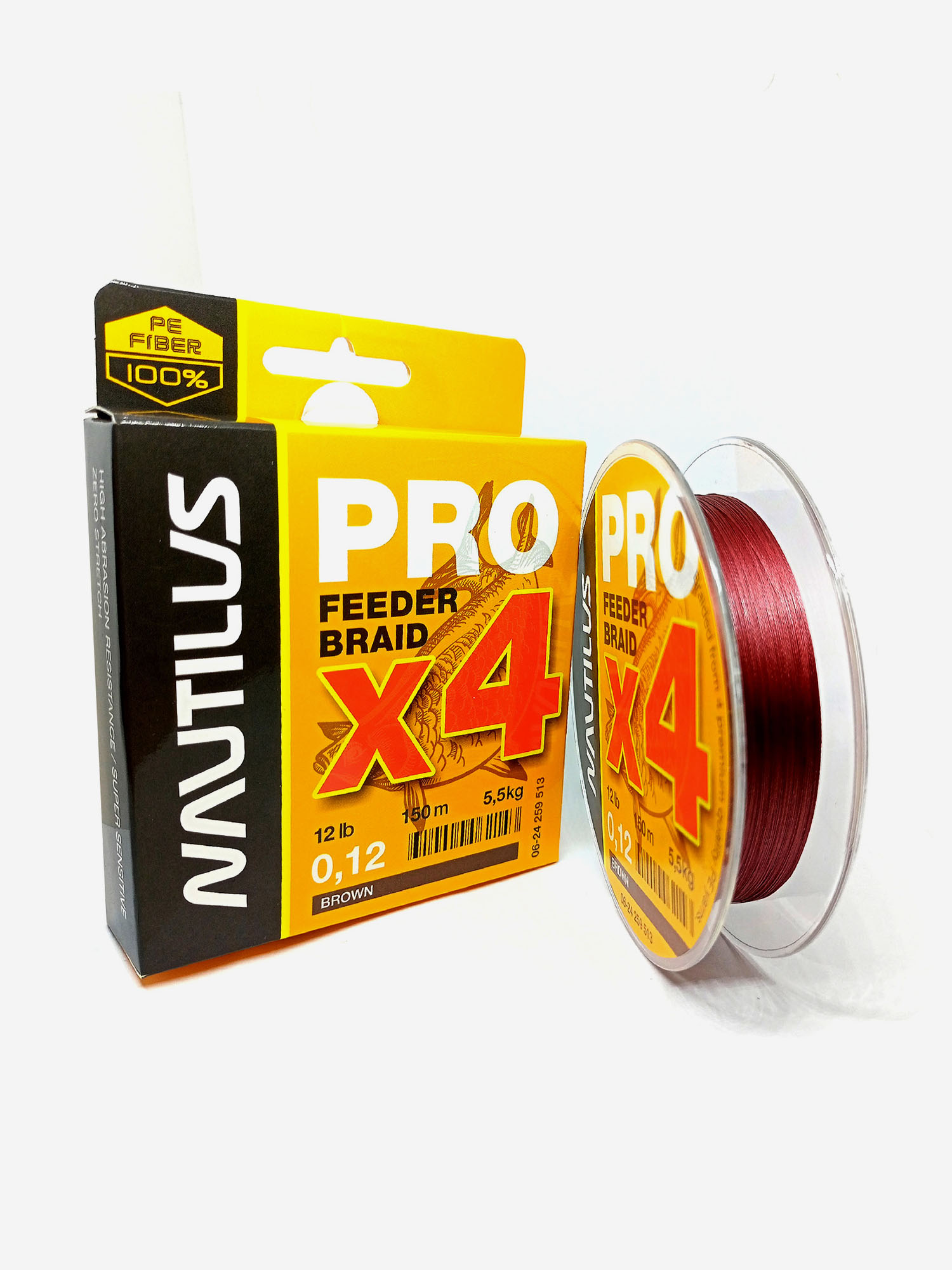 

Шнур Nautilus Pro Feeder Braid Brown d-0.12 5.5кг 12lb 150м, Коричневый