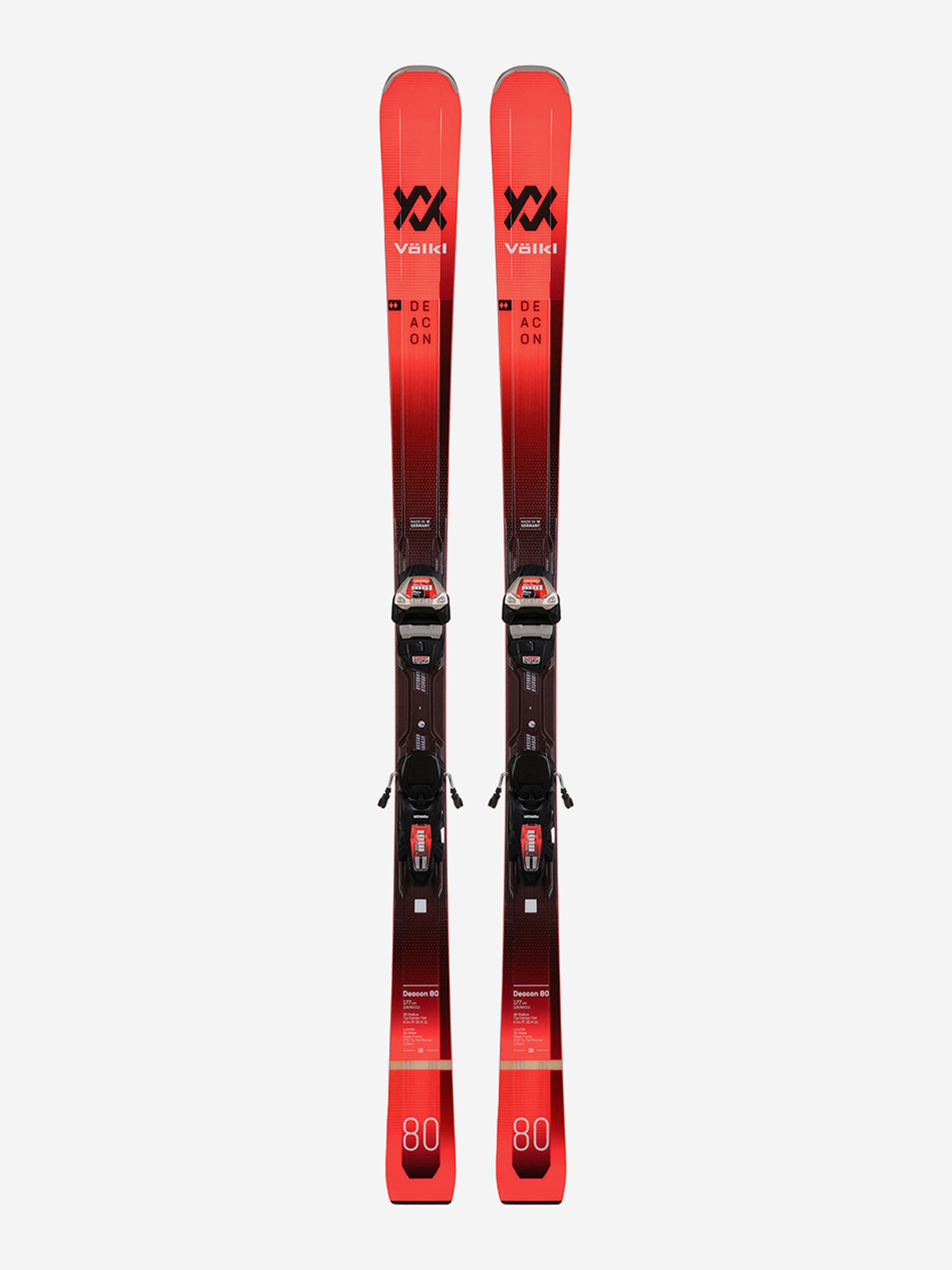

Горные лыжи с креплениями Volkl Deacon 80 + Lowride XL 13 FR 21/22, Красный