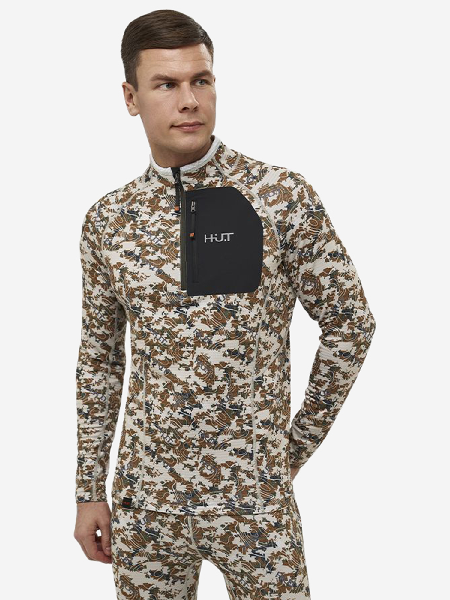 Изображение товара Термобелье лонгслив для охоты и рыбалки мужской H.U.T. YUGAN, Камуфляж