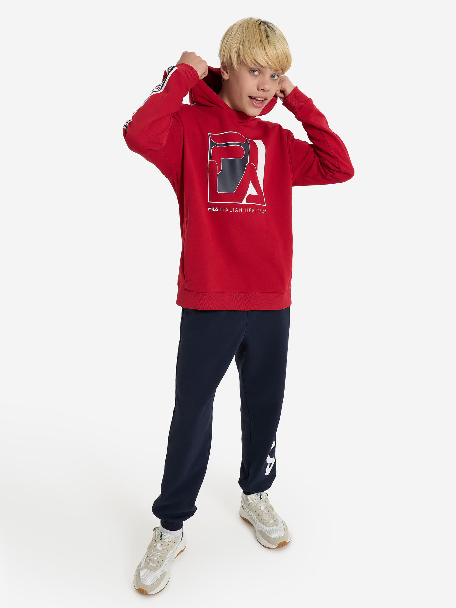 фото Худи для мальчиков fila, красный