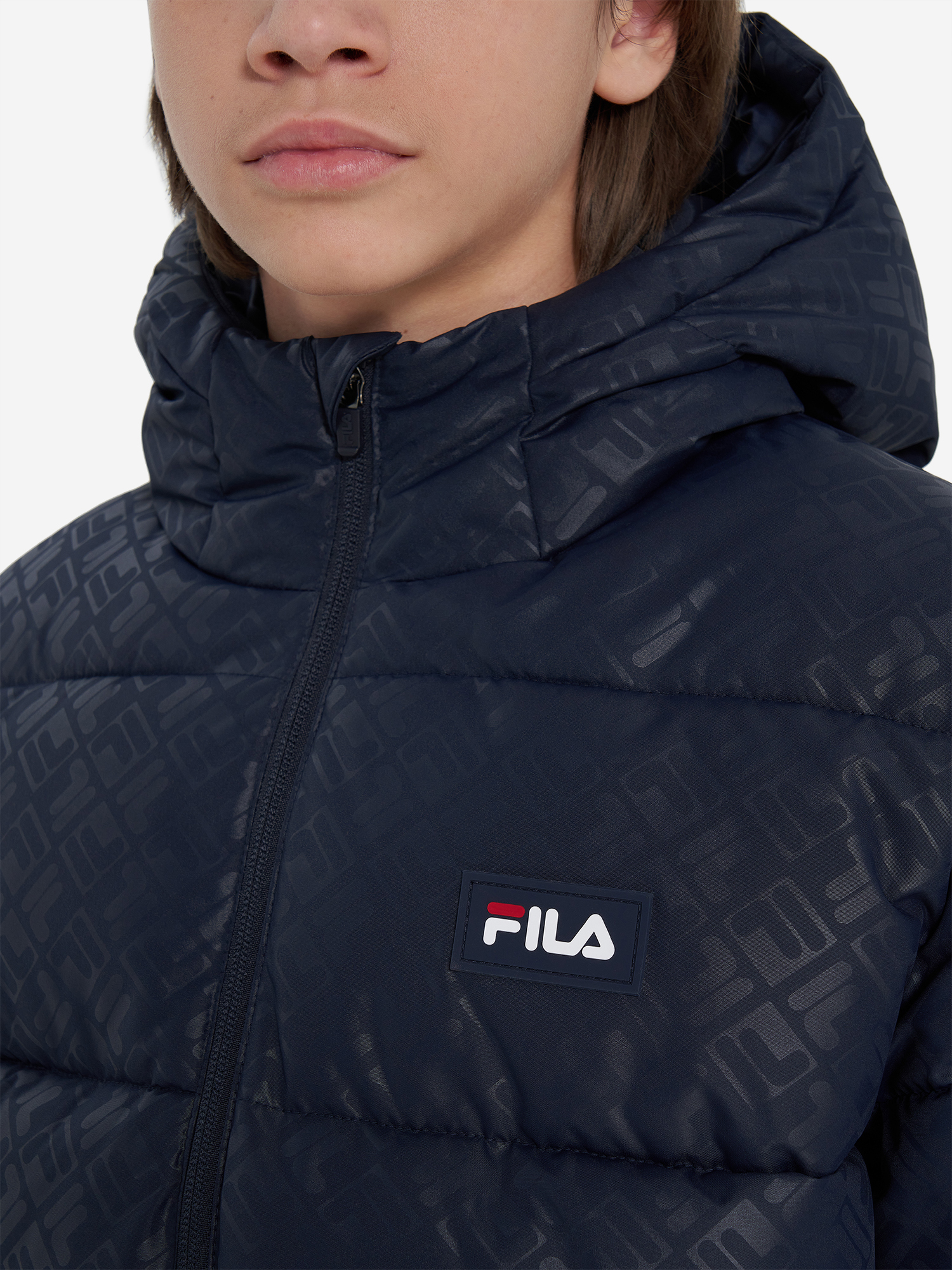фото Пуховик для мальчиков fila, синий