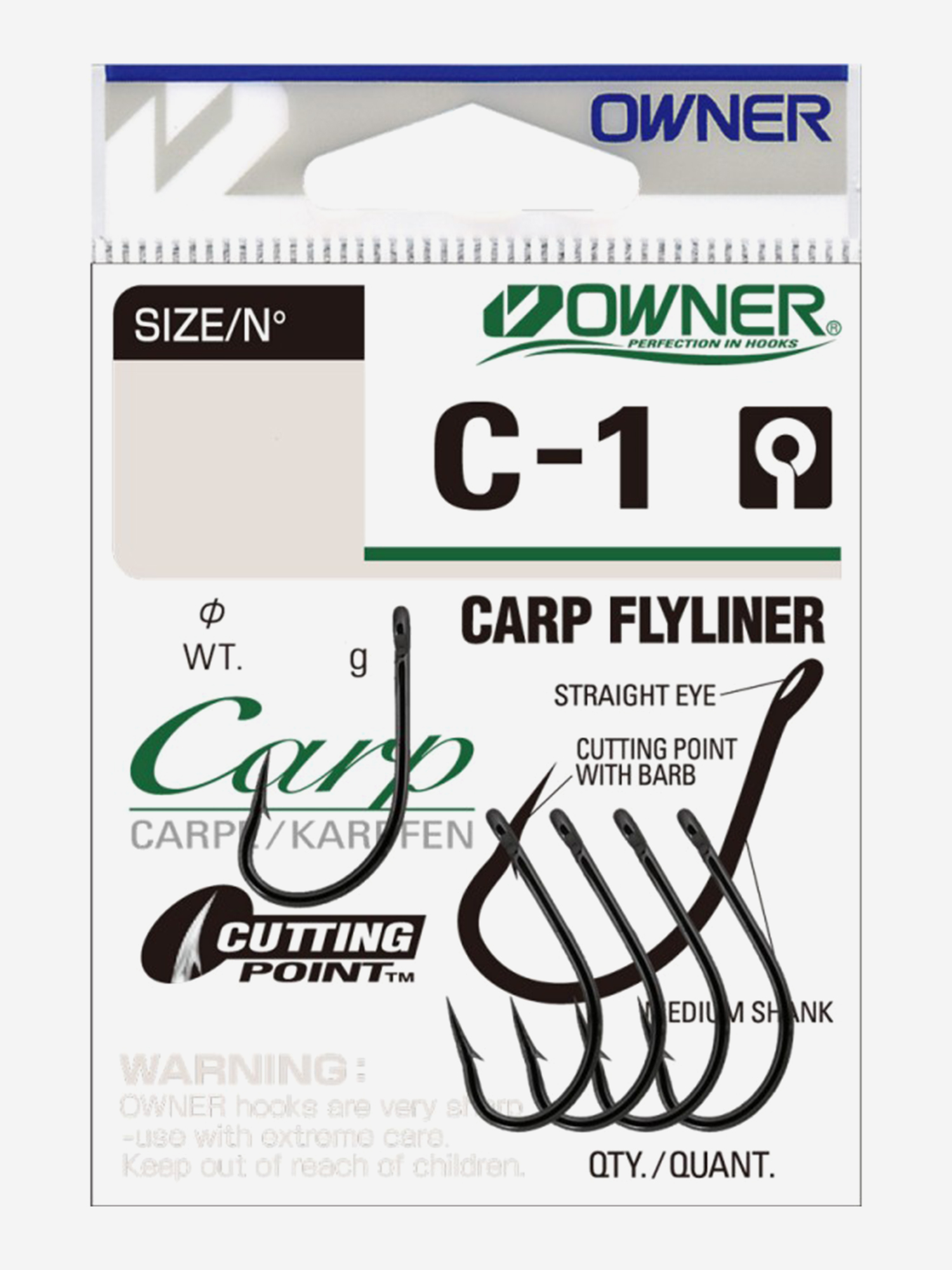 Изображение товара Крючок OWNER Carp Flyliner BC №2 4шт