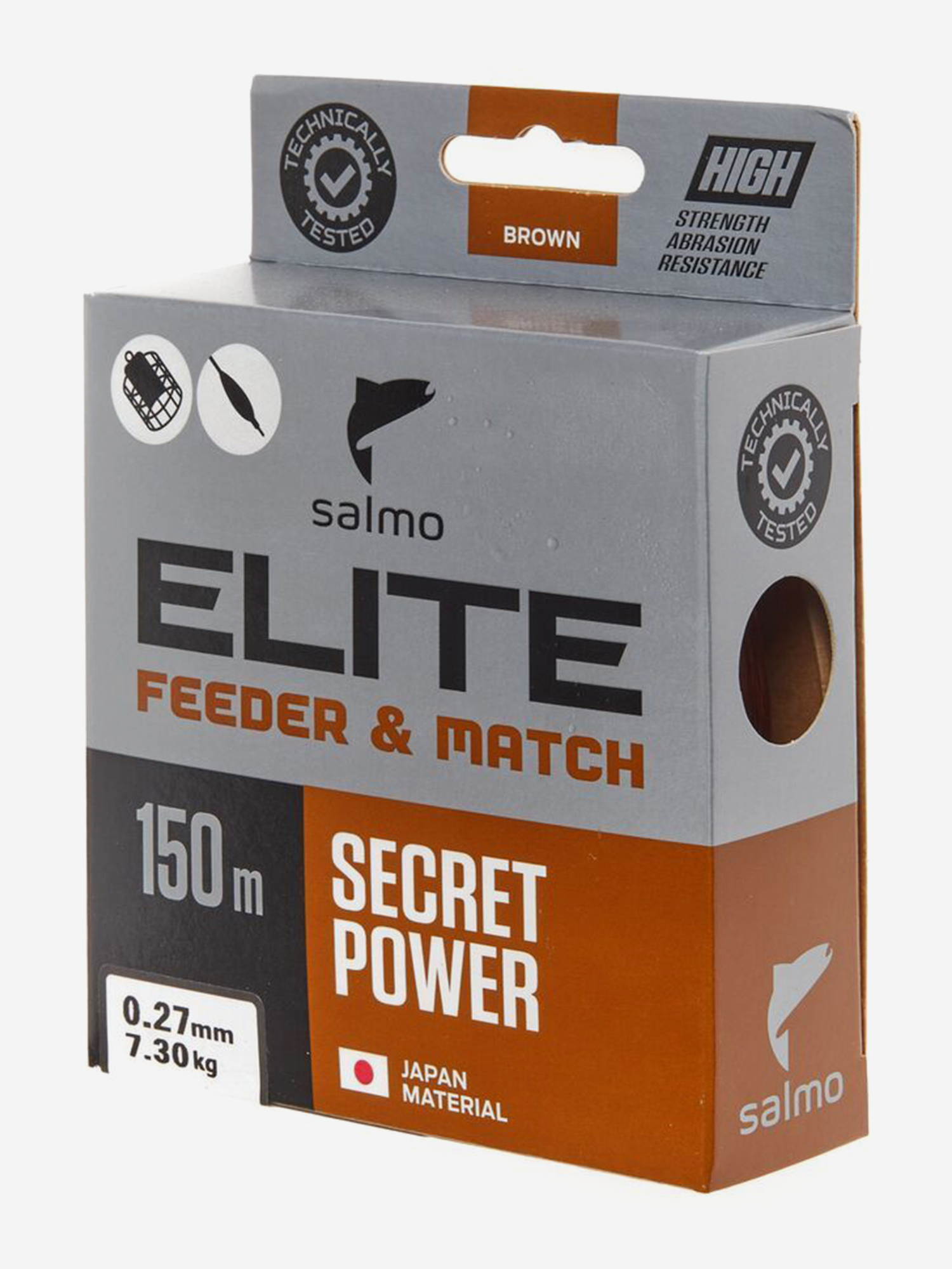 Изображение товара Леска рыболовная Salmo Elite FEEDER & MATCH монофильная для фидерной ловли длина 150 м, диаметр 0,27 мм, Коричневый