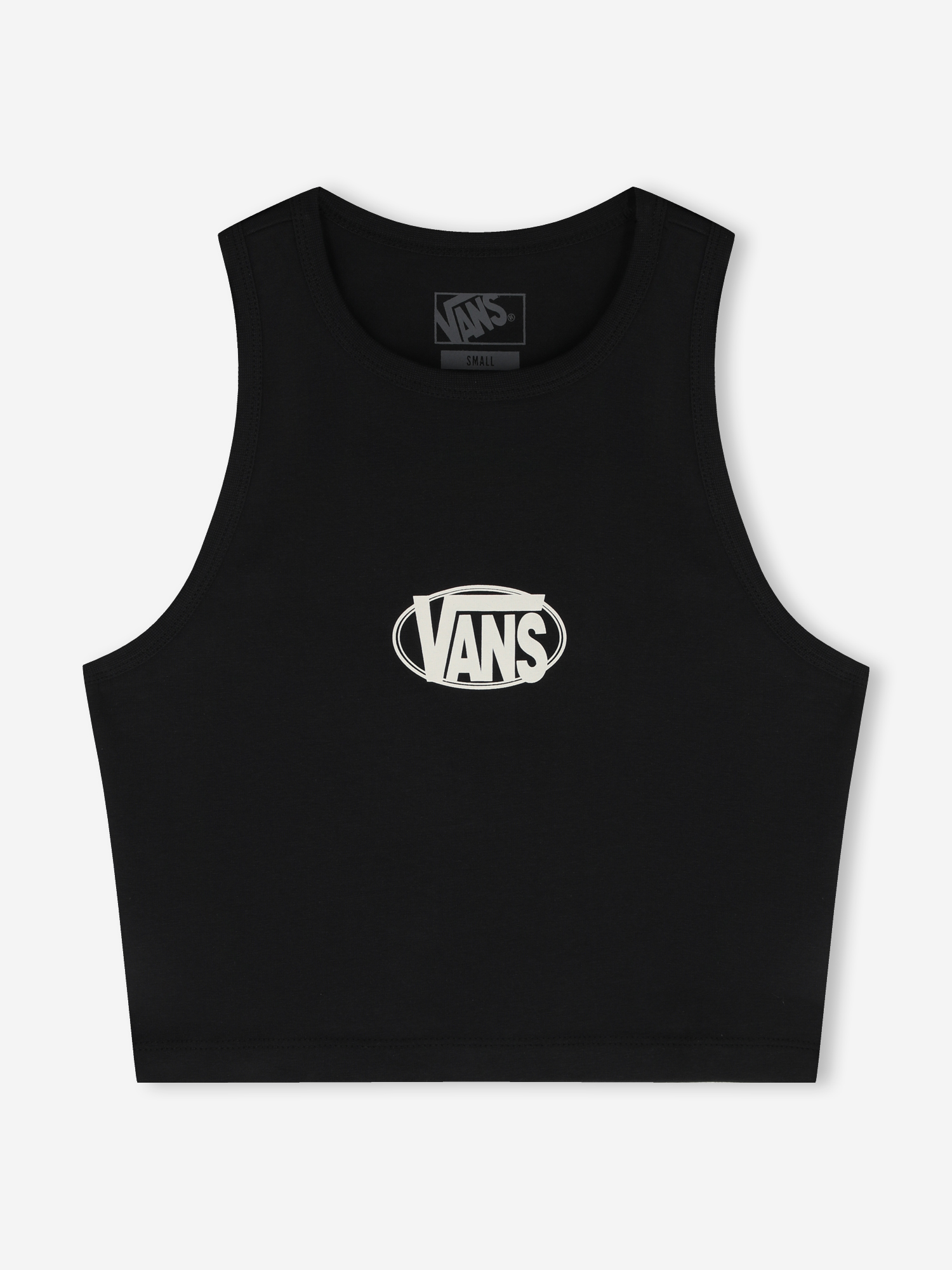 Майка женская Vans Oval Logo Tank, черный, арт. VN000XDPBLK1V0D