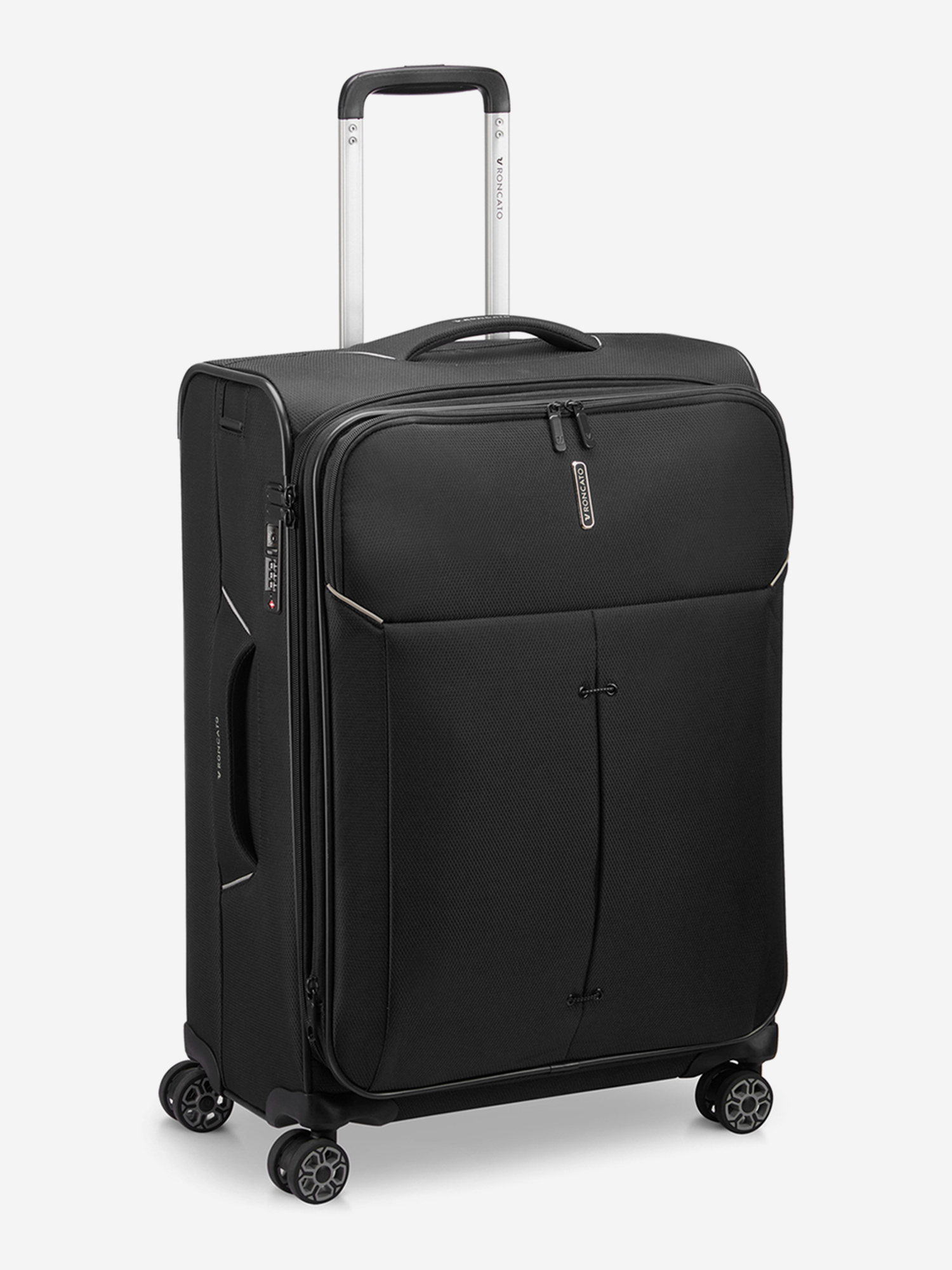 Изображение товара Чемодан Roncato Ironik 2.0 средний 26х44х65 см черный полиэстер