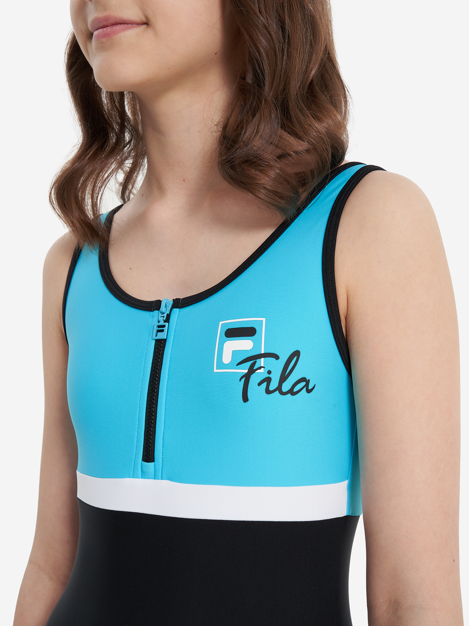 фото Купальник слитный для девочек fila, черный