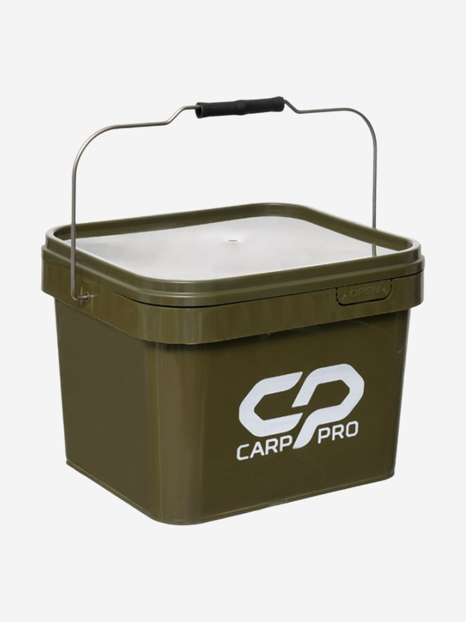 Изображение товара Ведро с крышкой CARP PRO 10л квадратное пластиковое для рыбалки