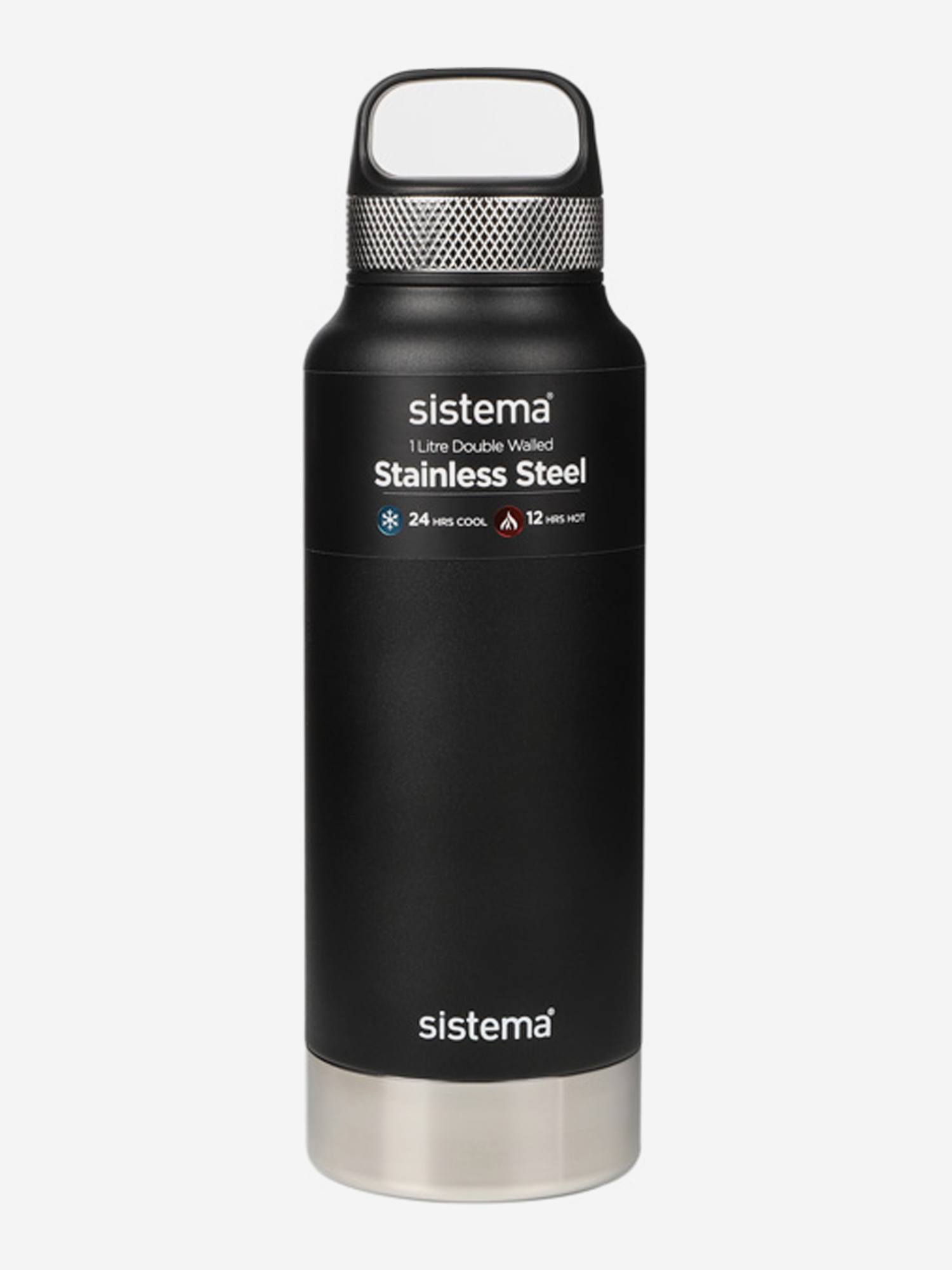 Изображение товара Термобутылка Sistema Hydrate 1л черная для путешествий туризма и походов