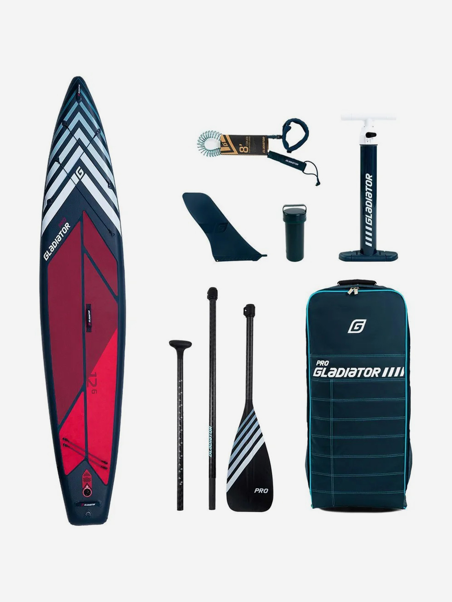 

Сапборд GLADIATOR PRO 12.6 Sport / SUP доска надувная, Красный