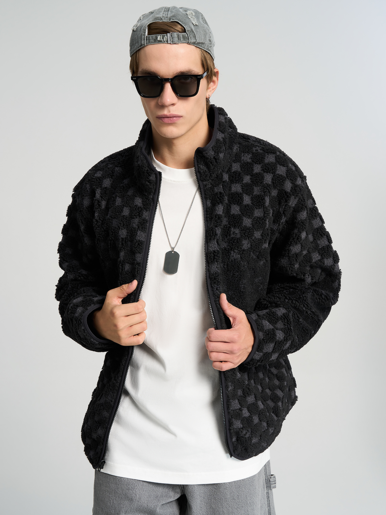 Куртка из шерпы мужская Vans Nights High Pile Jacket, Черный