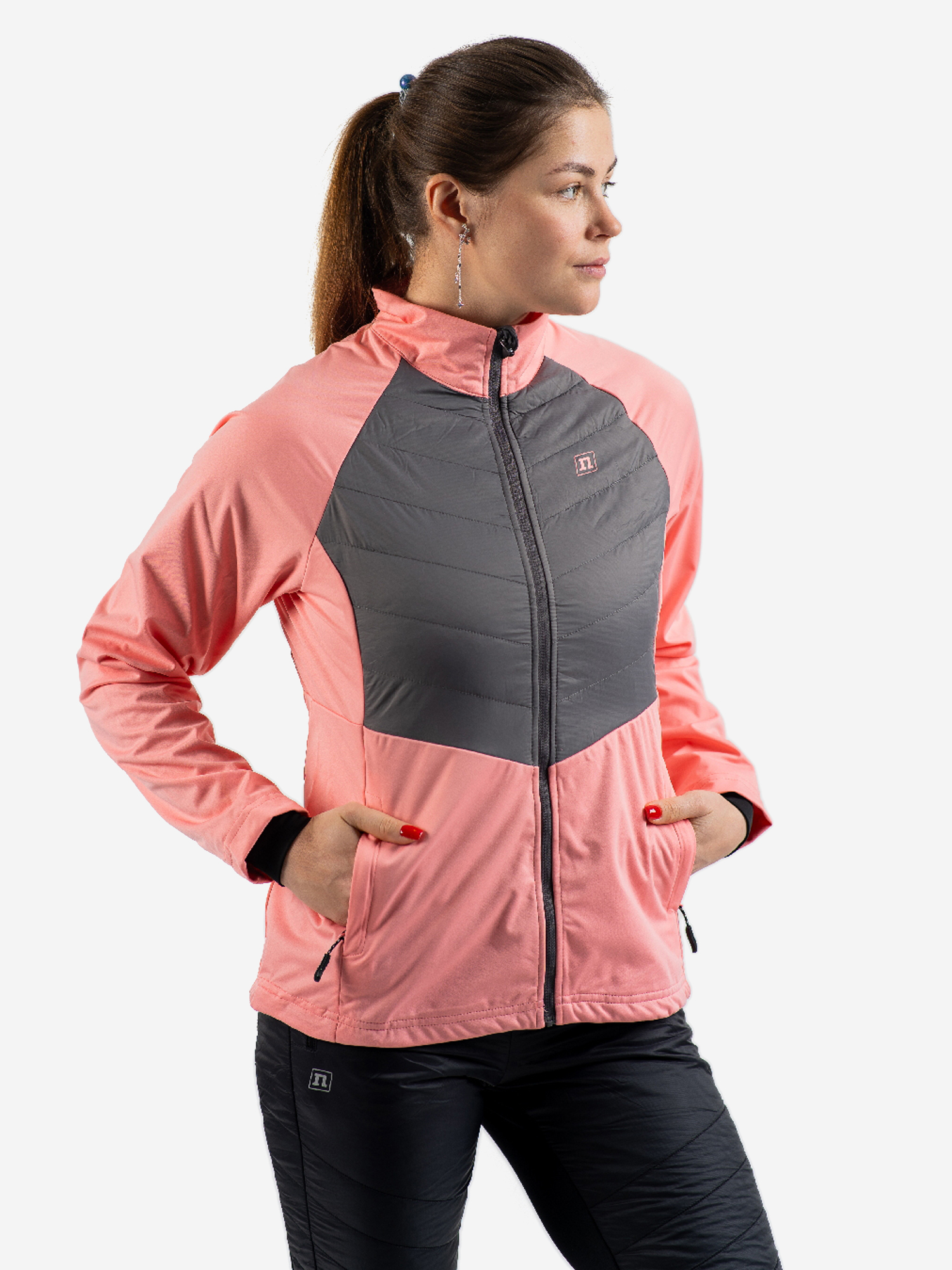 

Куртка спортивная утепленная Noname Hybrid Jacket 24 WOS лыжная, Розовый