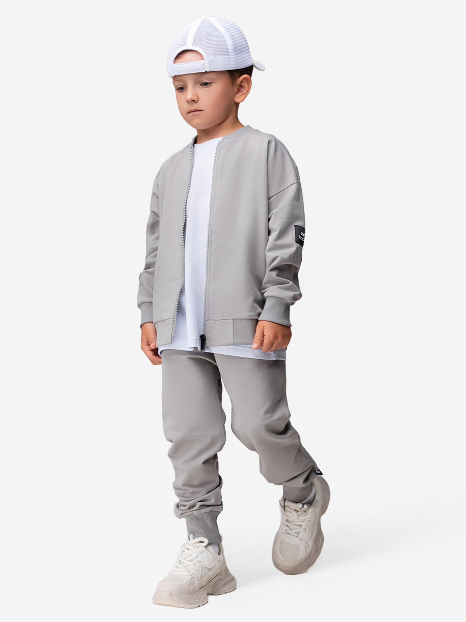 Изображение товара Детский спортивный костюм bodo серый утепленный для зимы и демисезона