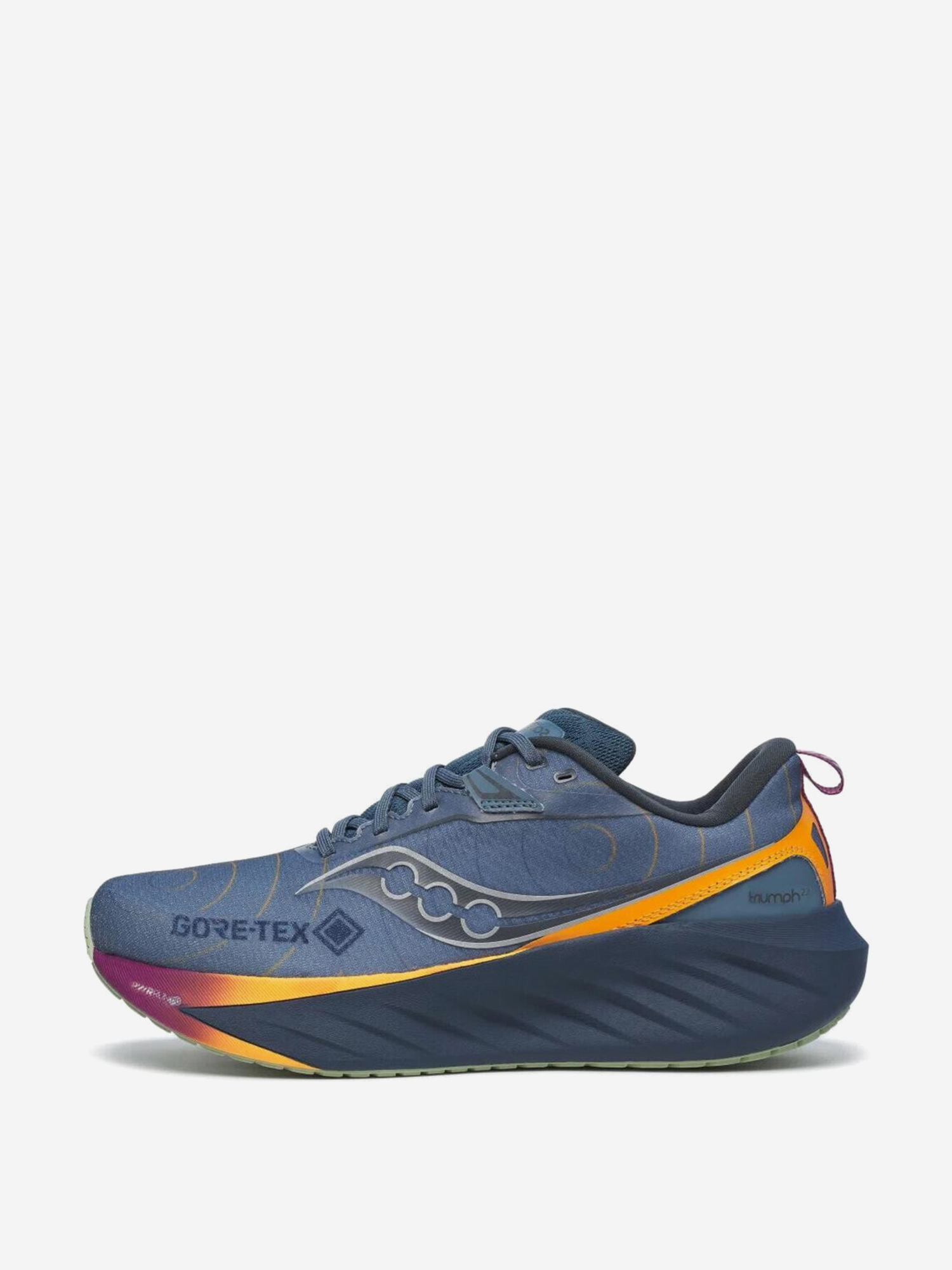 Изображение товара Кроссовки мужские Saucony Triumph 22 Gore Tex Mirage, Синий/оранжевый