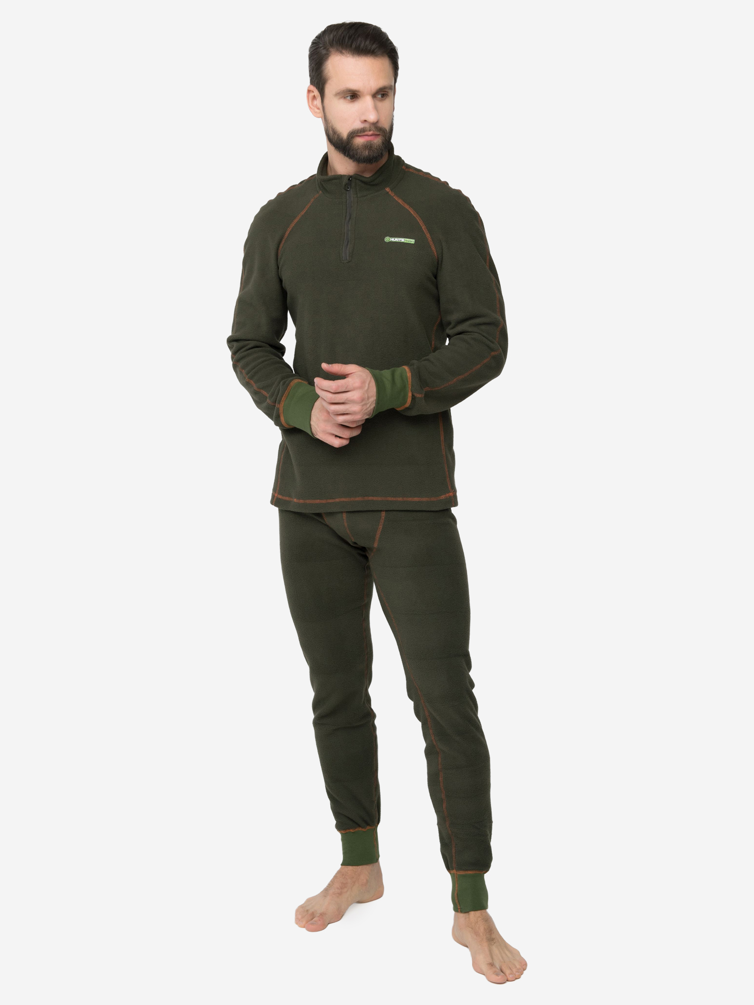Изображение товара Мужское термобелье HUNTSMAN Thermoline ZIP для охоты и рыбалки в снегу