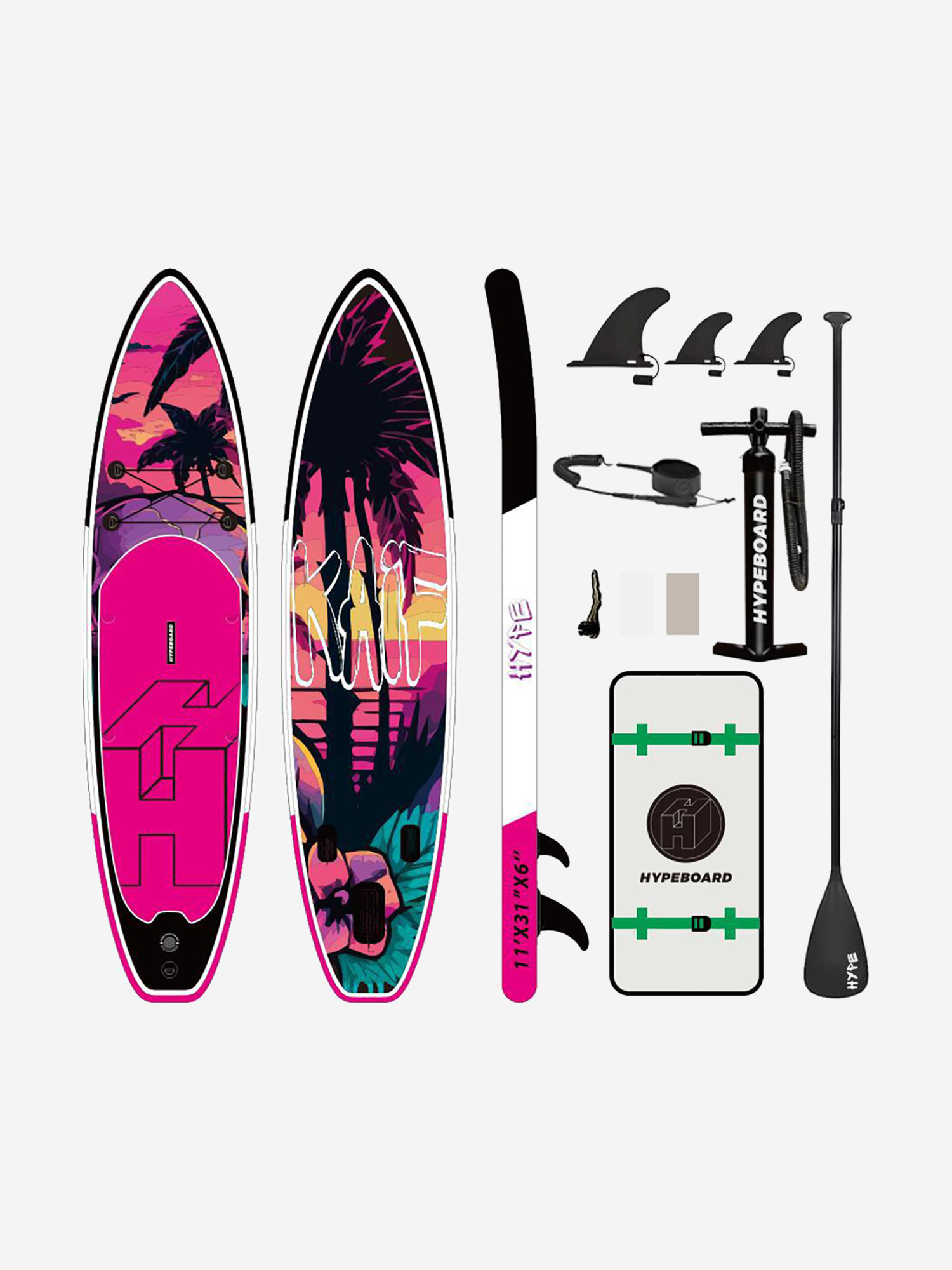 

SUP-доска HypeBoard Kaif ,полный комплект, Розовый