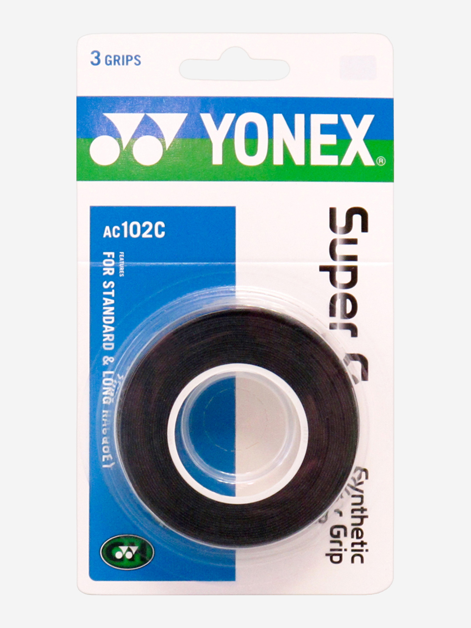 

Обмотка для ракеток Yonex Super Grap AC102EX-3 (Black) - 3шт., Черный