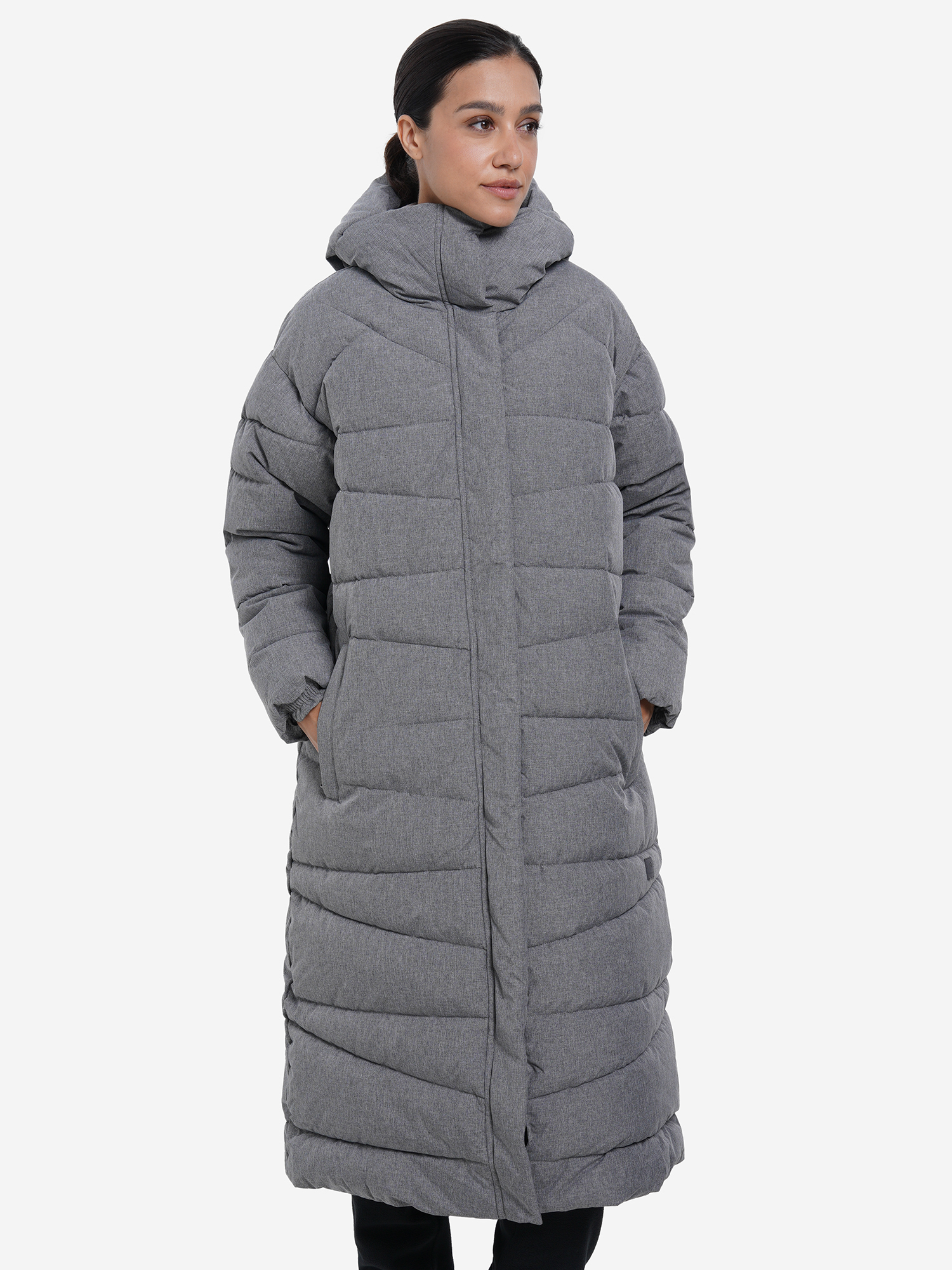 Пальто утепленное женское Outventure, Серый пальто утепленное мужское kappa серый