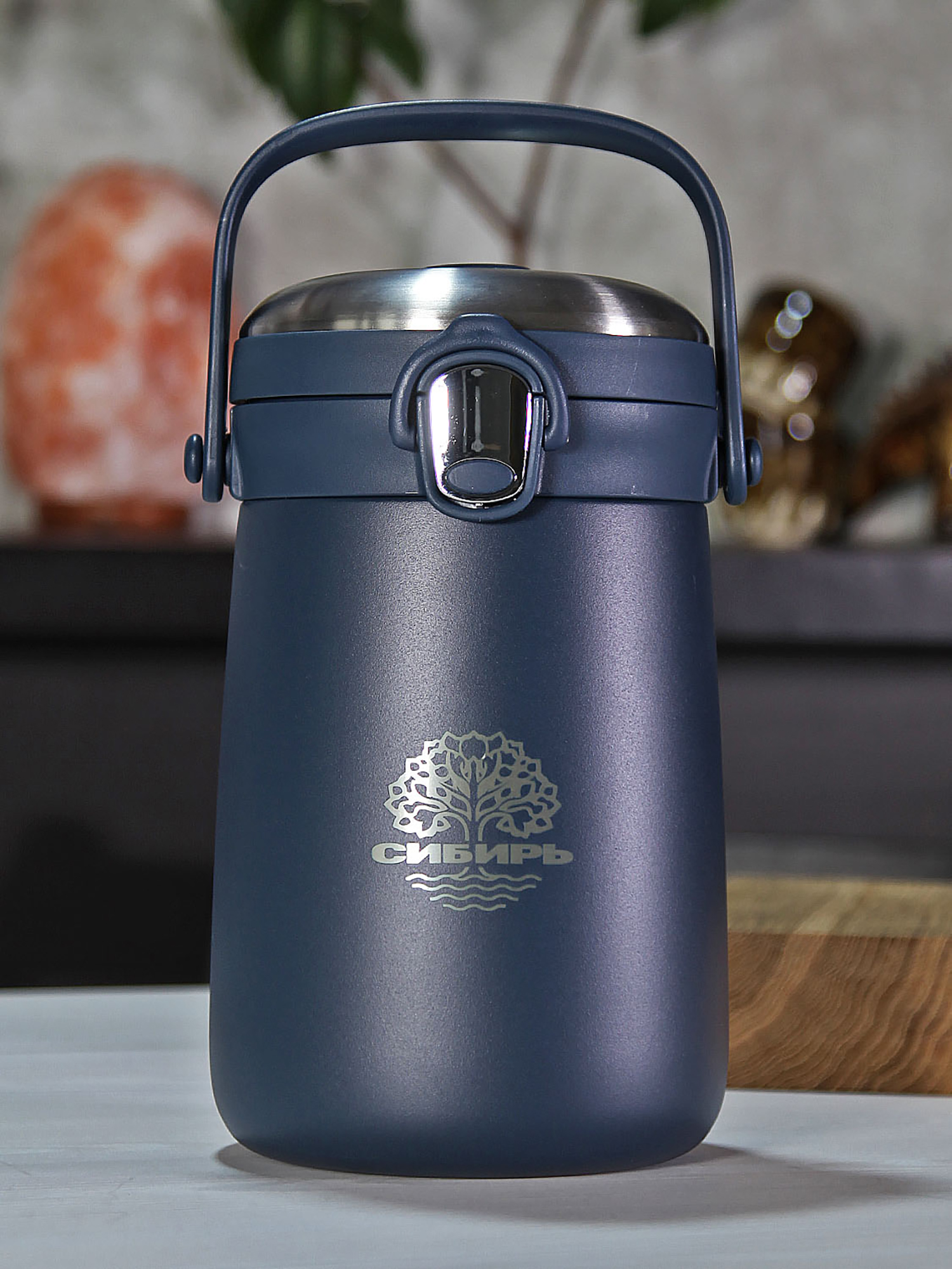 Изображение товара Термос для еды СИБИРЬ 2.4 л с контейнерами широкий горловина и клапаном